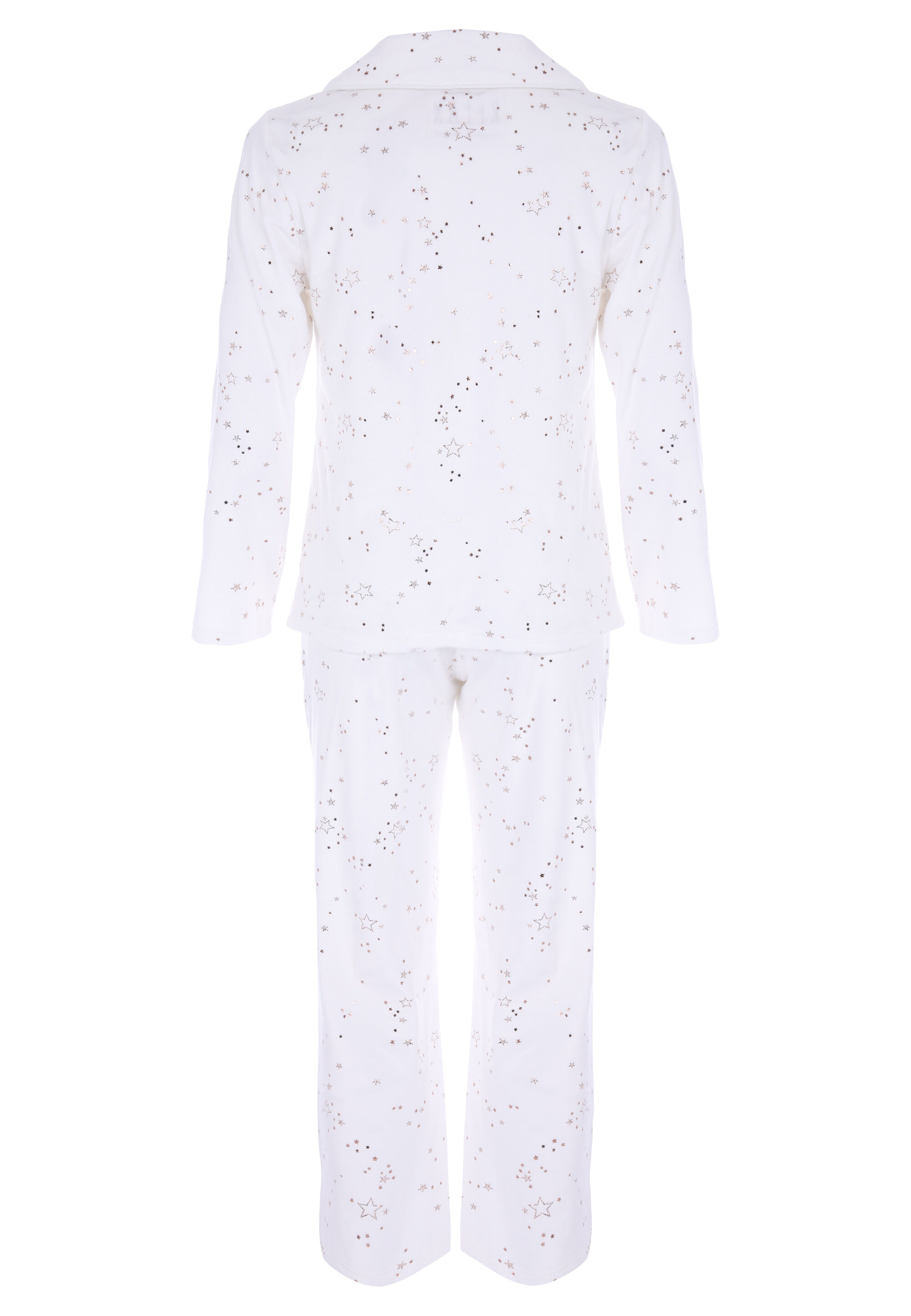 Older Girls Cream & Gold Star Print Family Pyjama Set