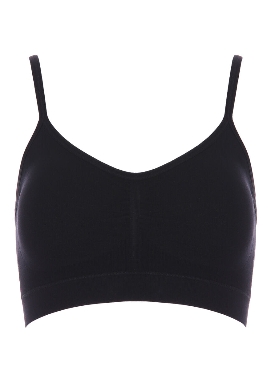 Older Girls Black Seamfree Crop Top