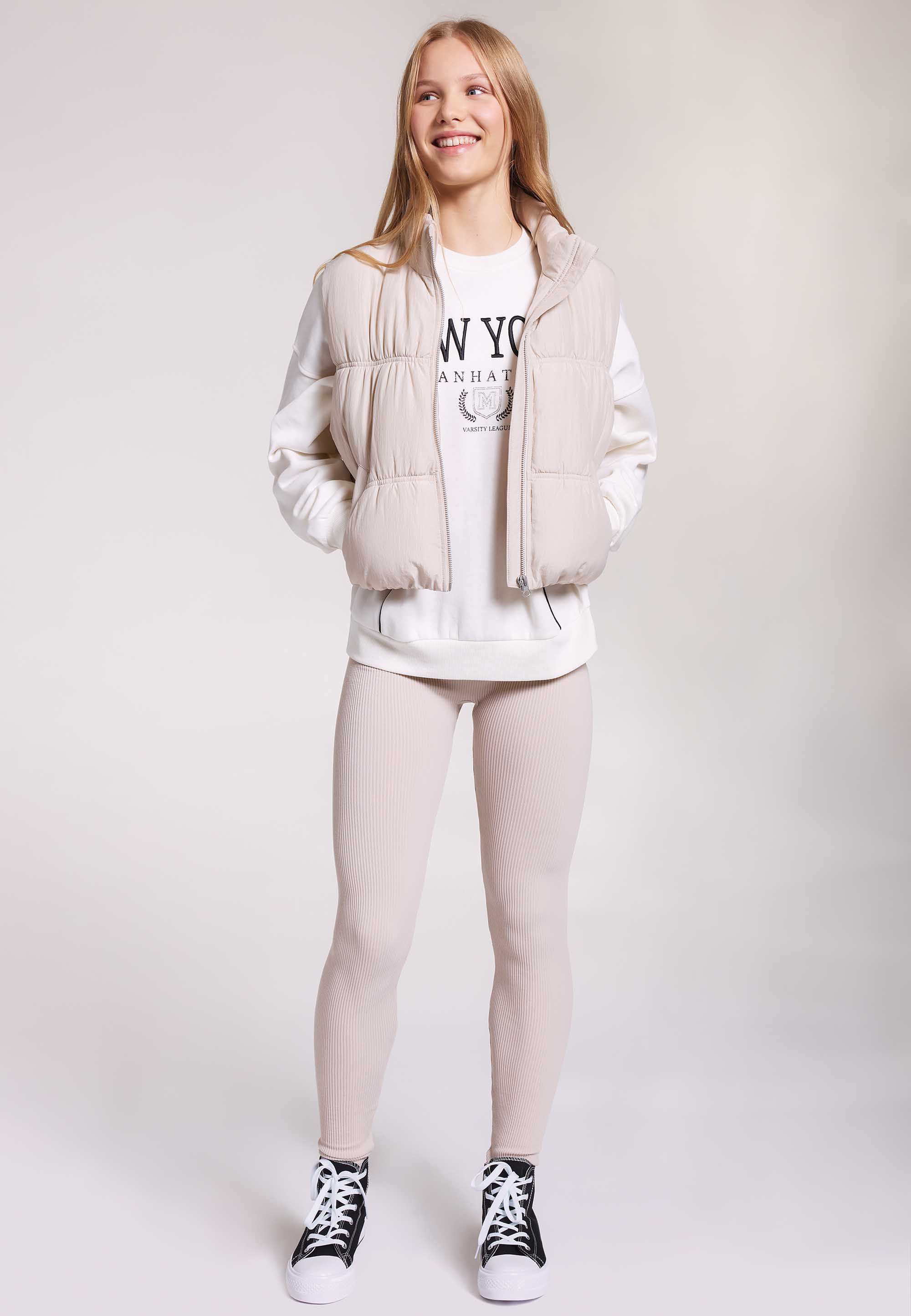 Older Girls Stone Padded Crop Gilet