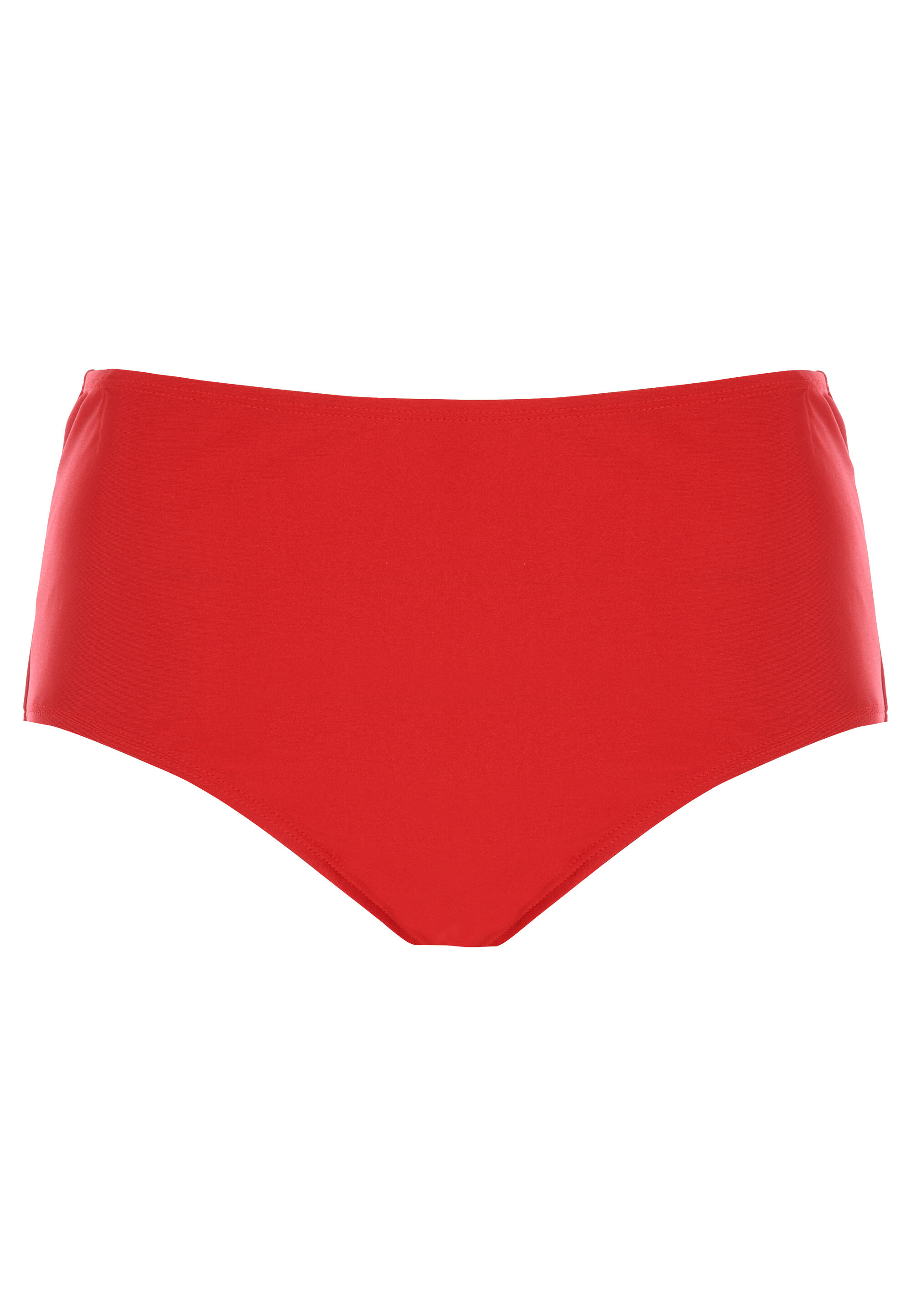 Womens Red High Waist Bikini Bottoms