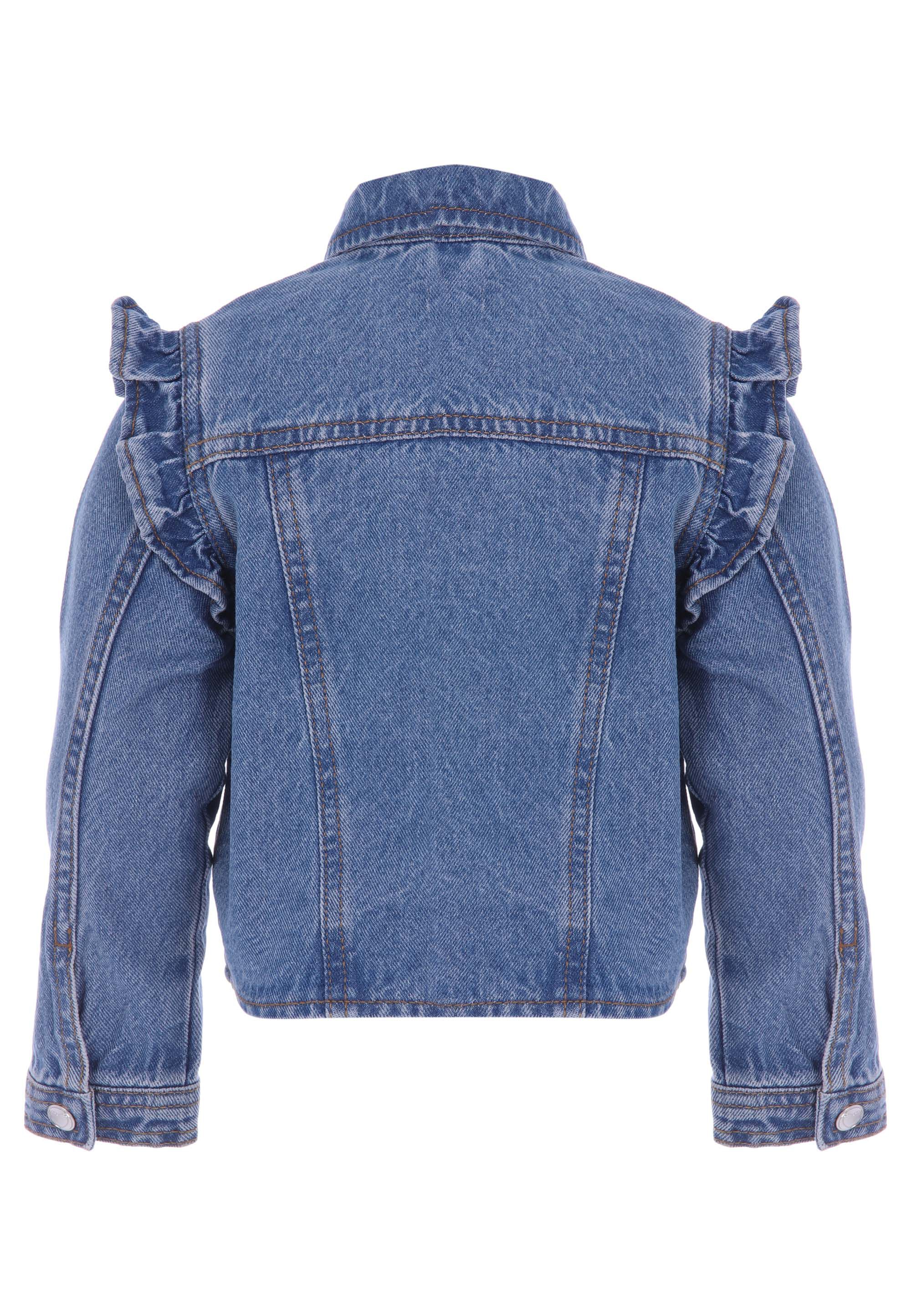 Younger Girls Blue Frill Denim Jacket