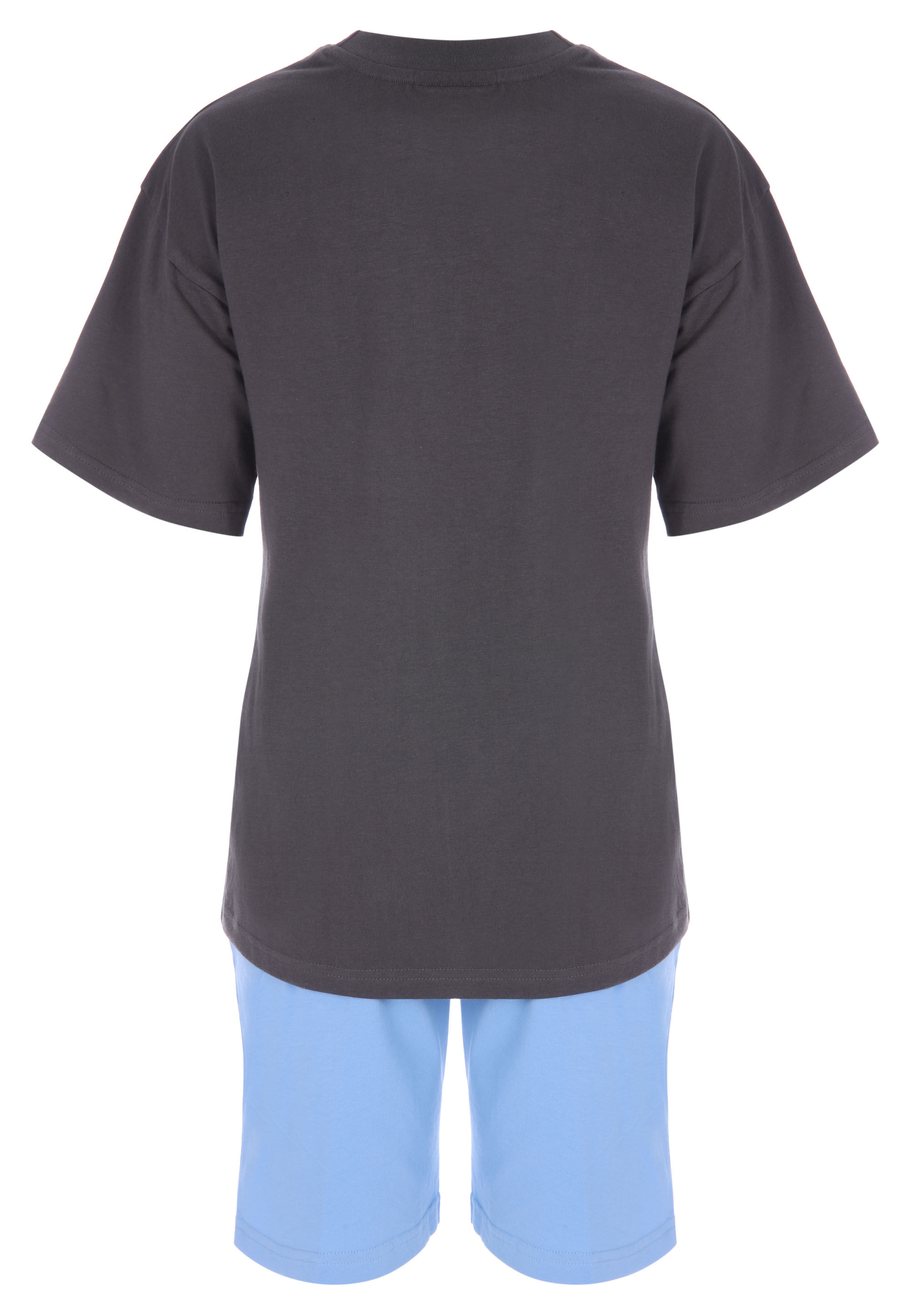 Older Boys Grey Minecraft Top & Shorts Pyjama Set