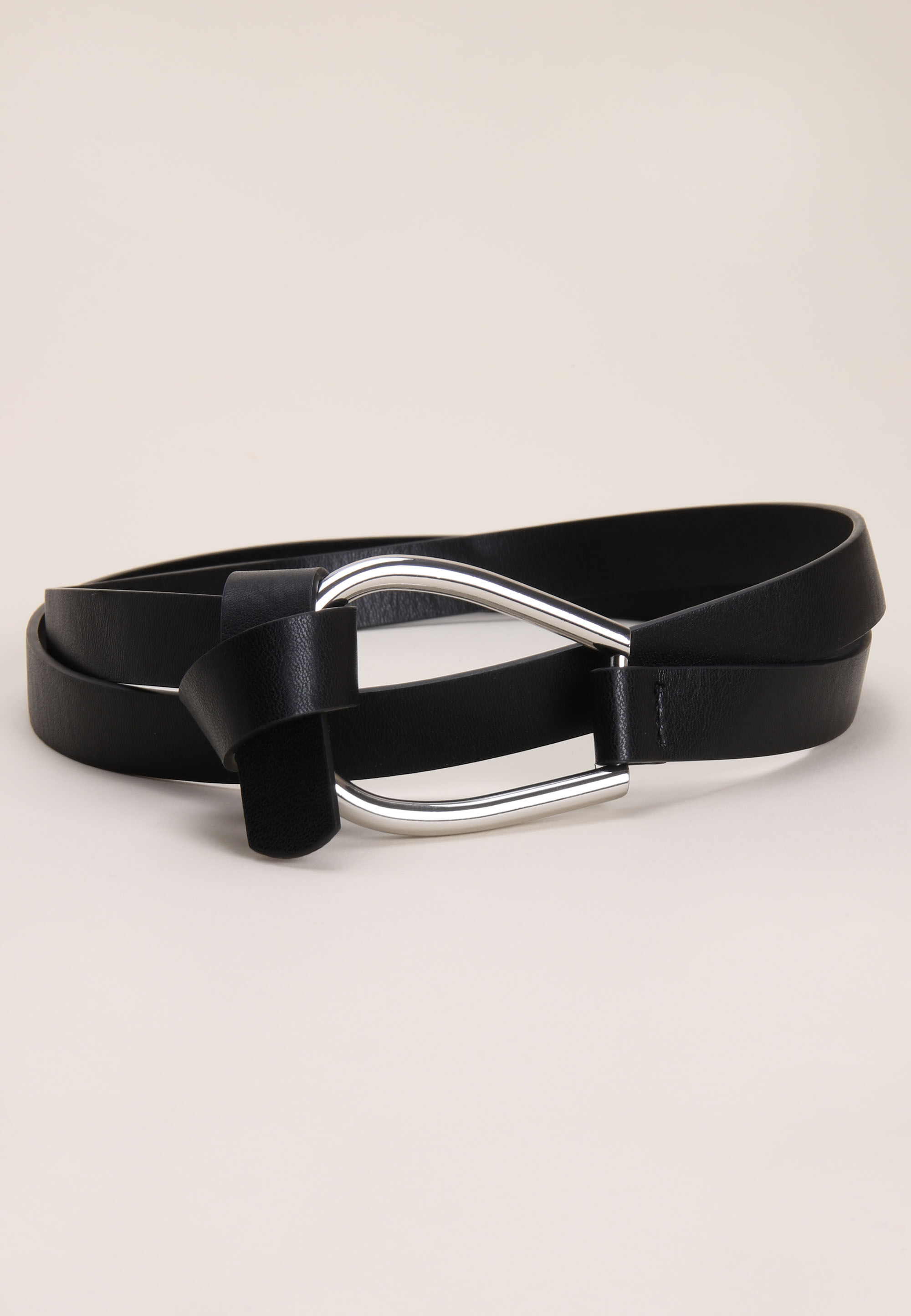 Womens Black Western Loop Belt