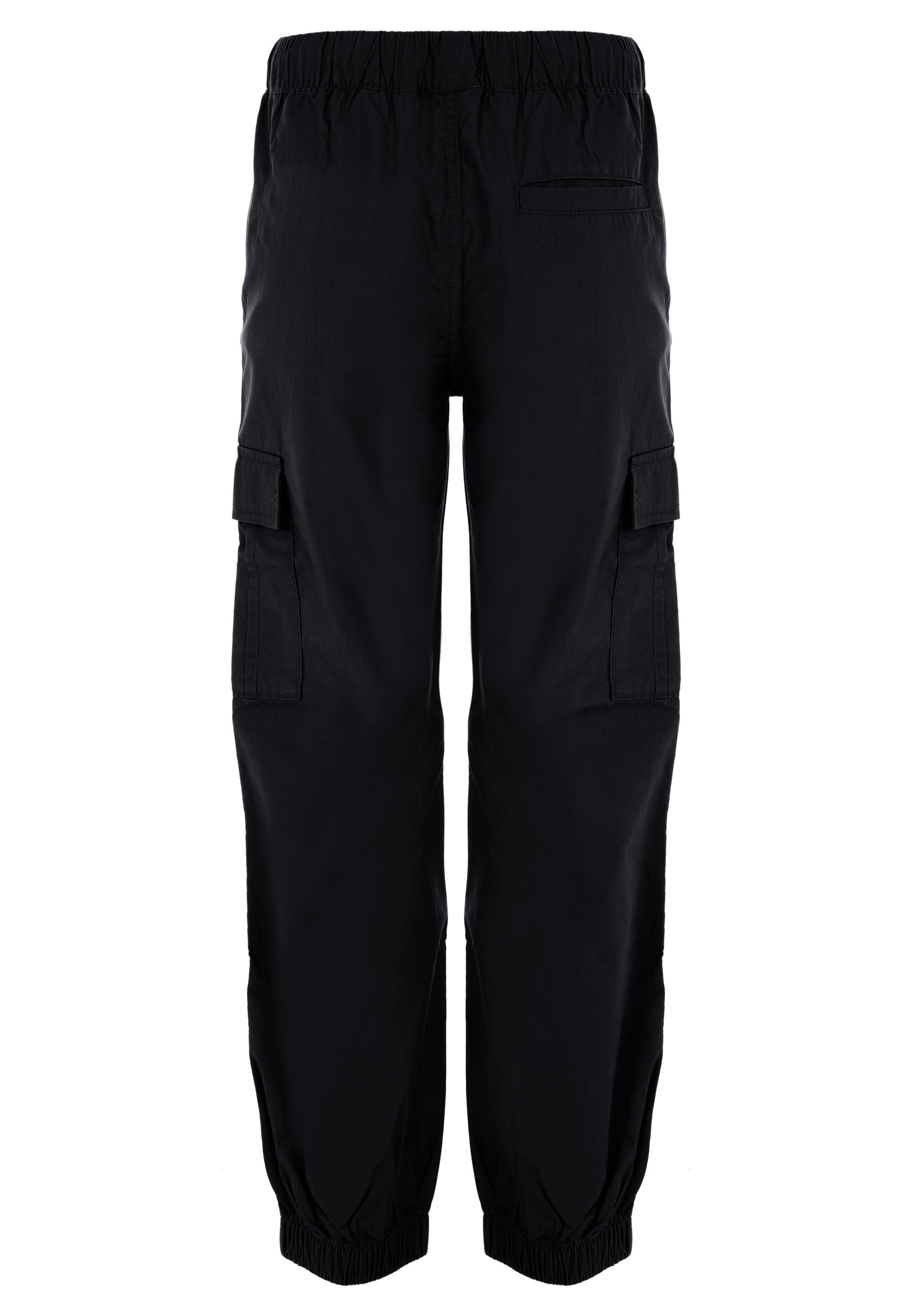 Older Boys Black Woven Cargo Trousers