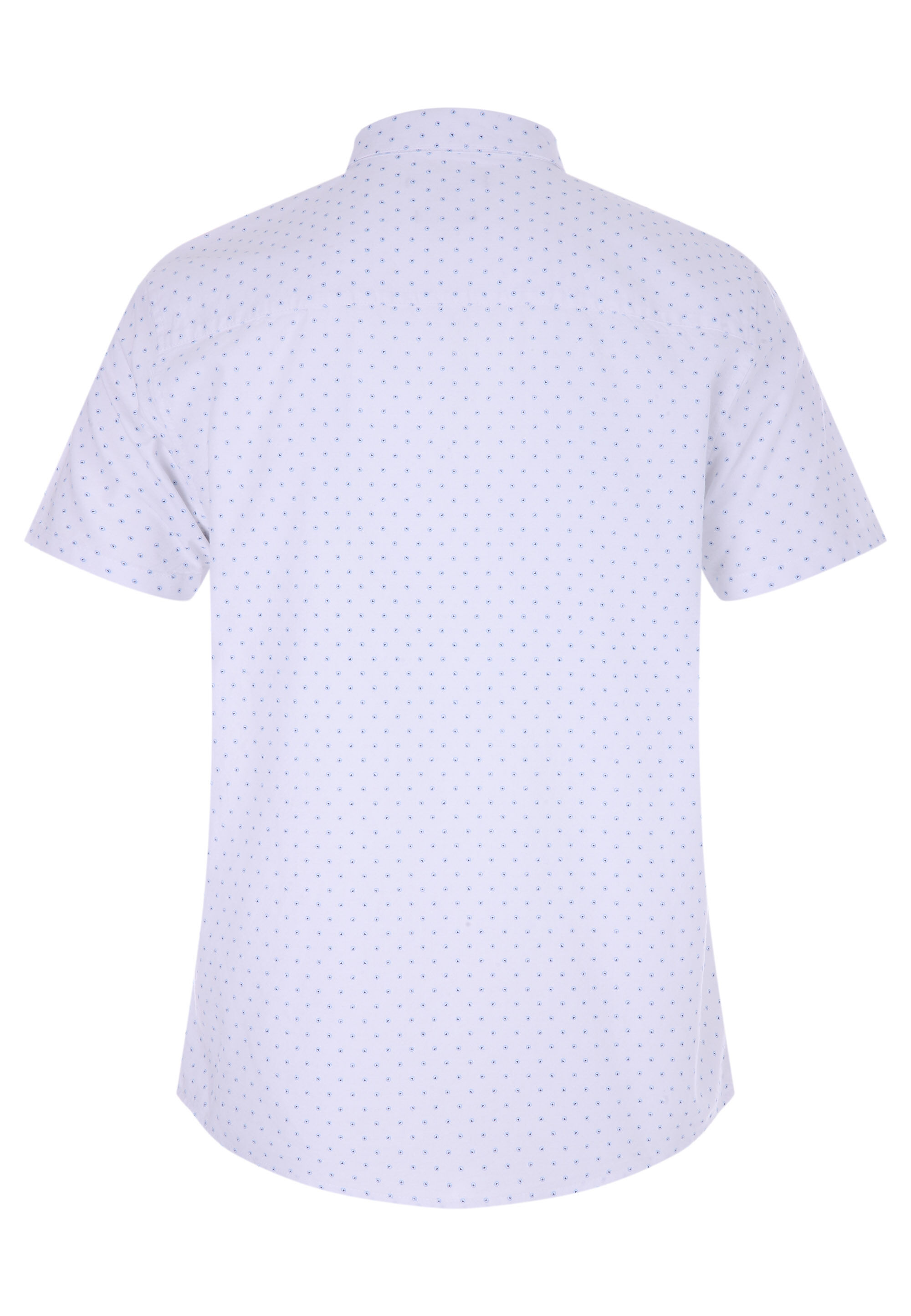 Mens White Oxford Print Shirt