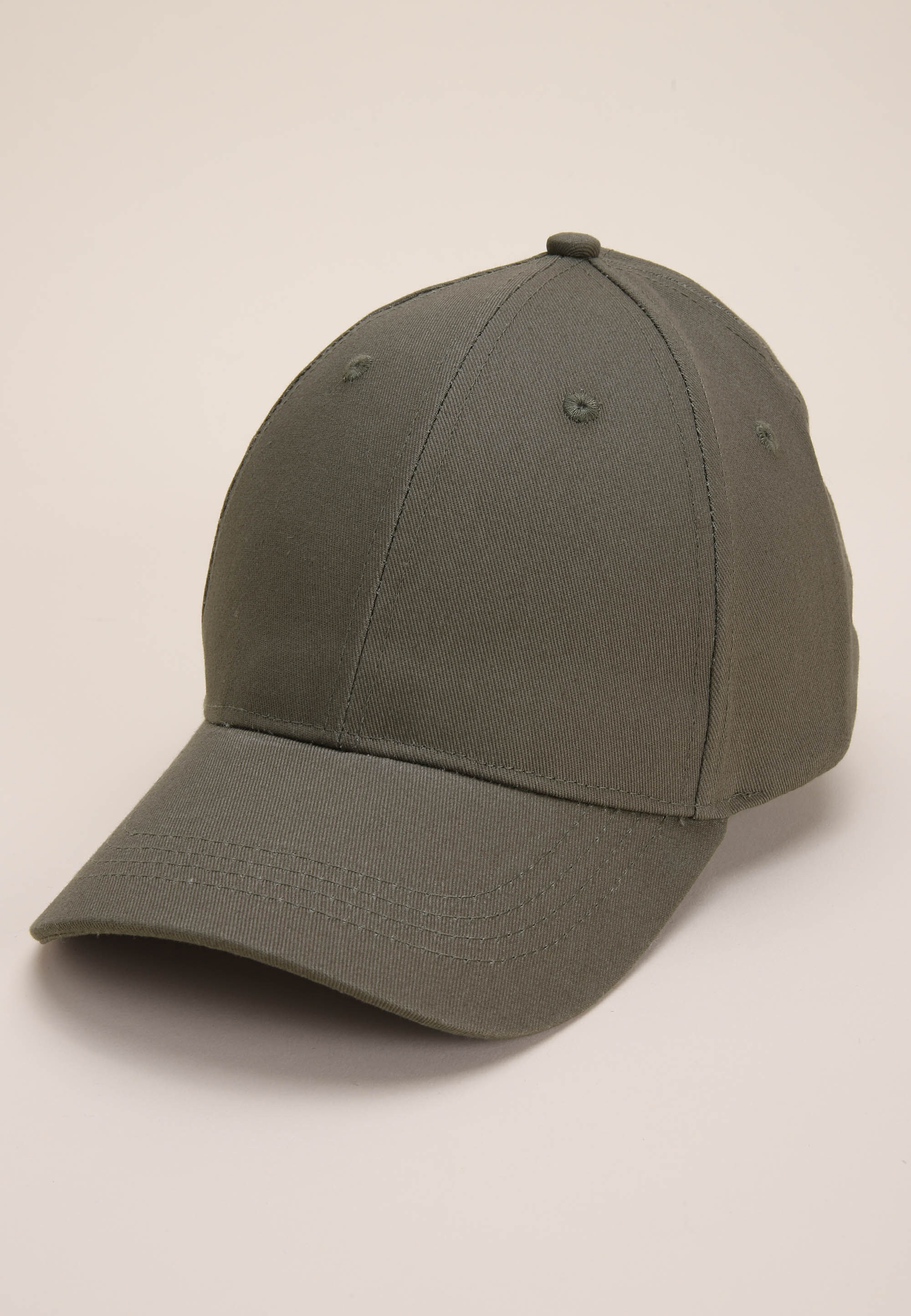 Mens Khaki Plain Baseball Cap