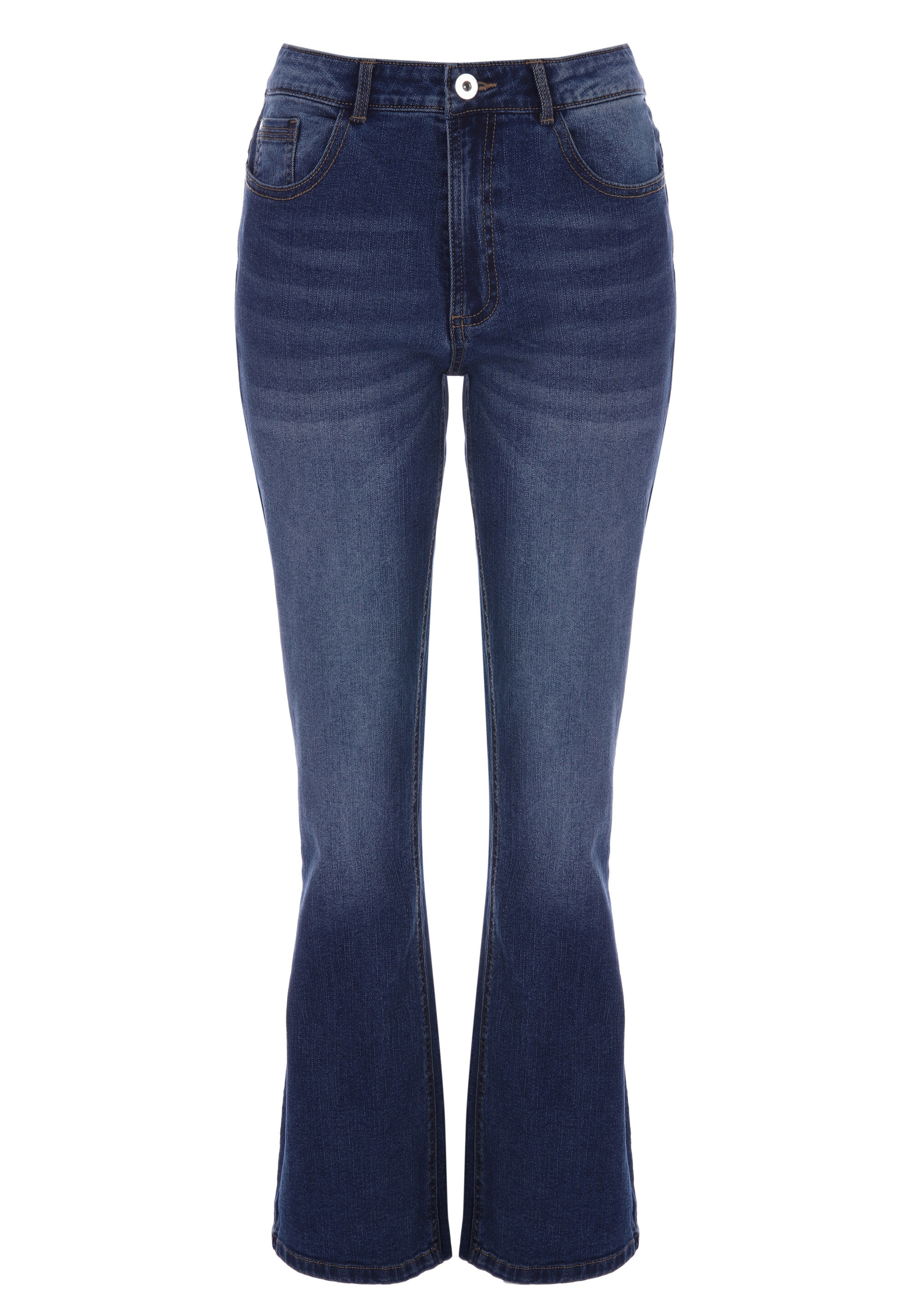 Womens Mid Blue Alexa Bootcut Jeans