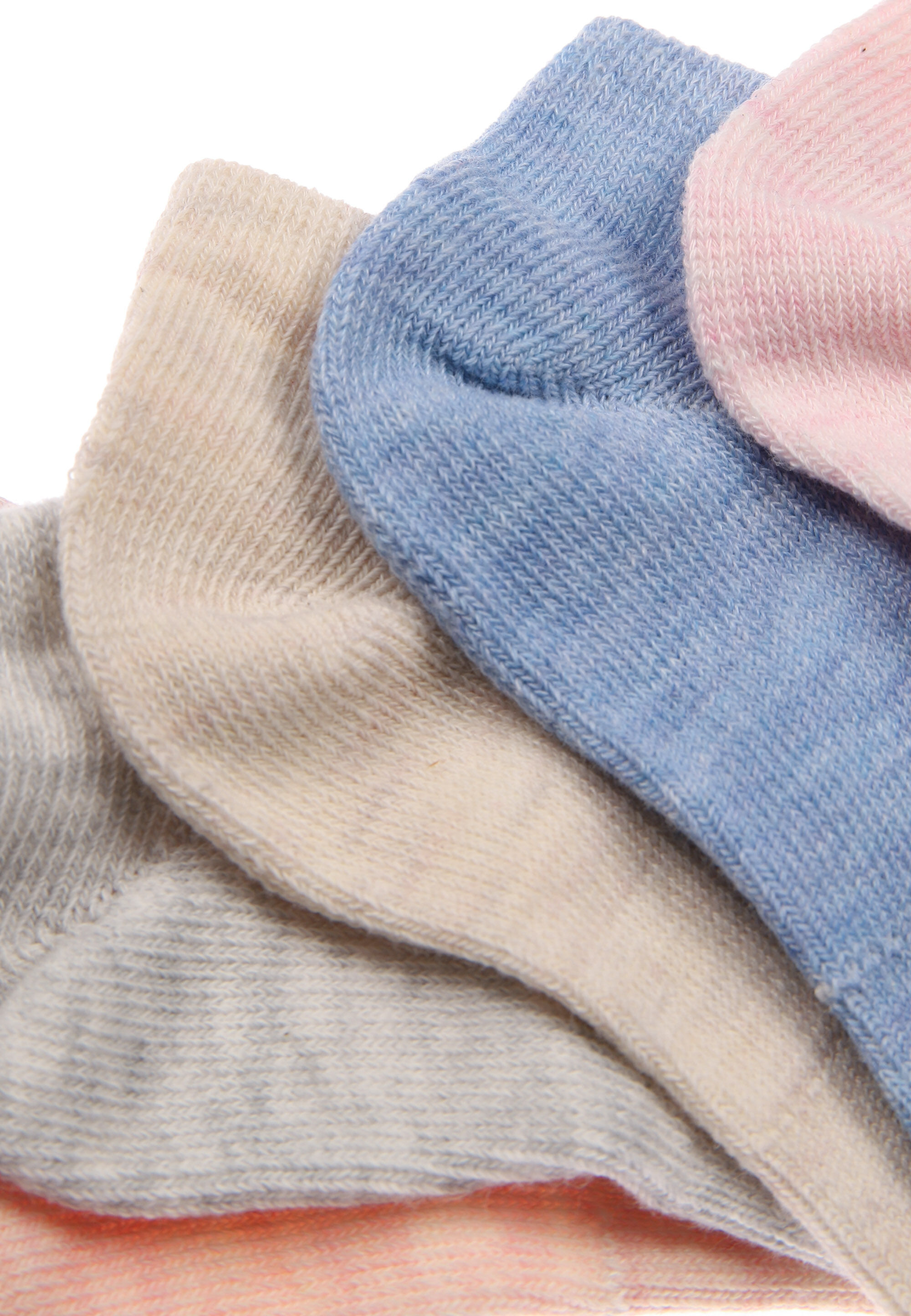 Girls 5pk Pink & Blue No Show Trainer Socks