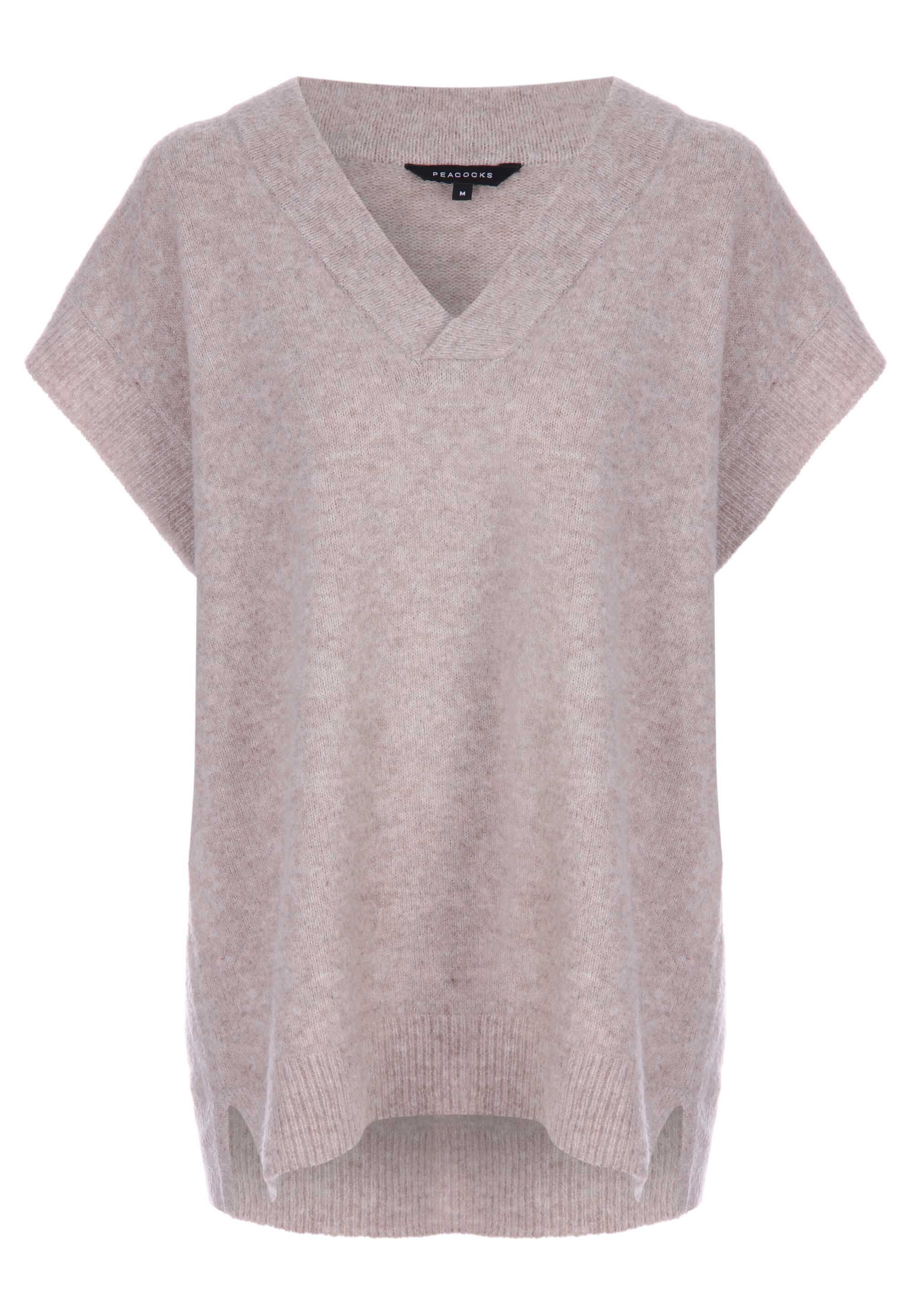 Womens Camel Plain Tabard Jumper