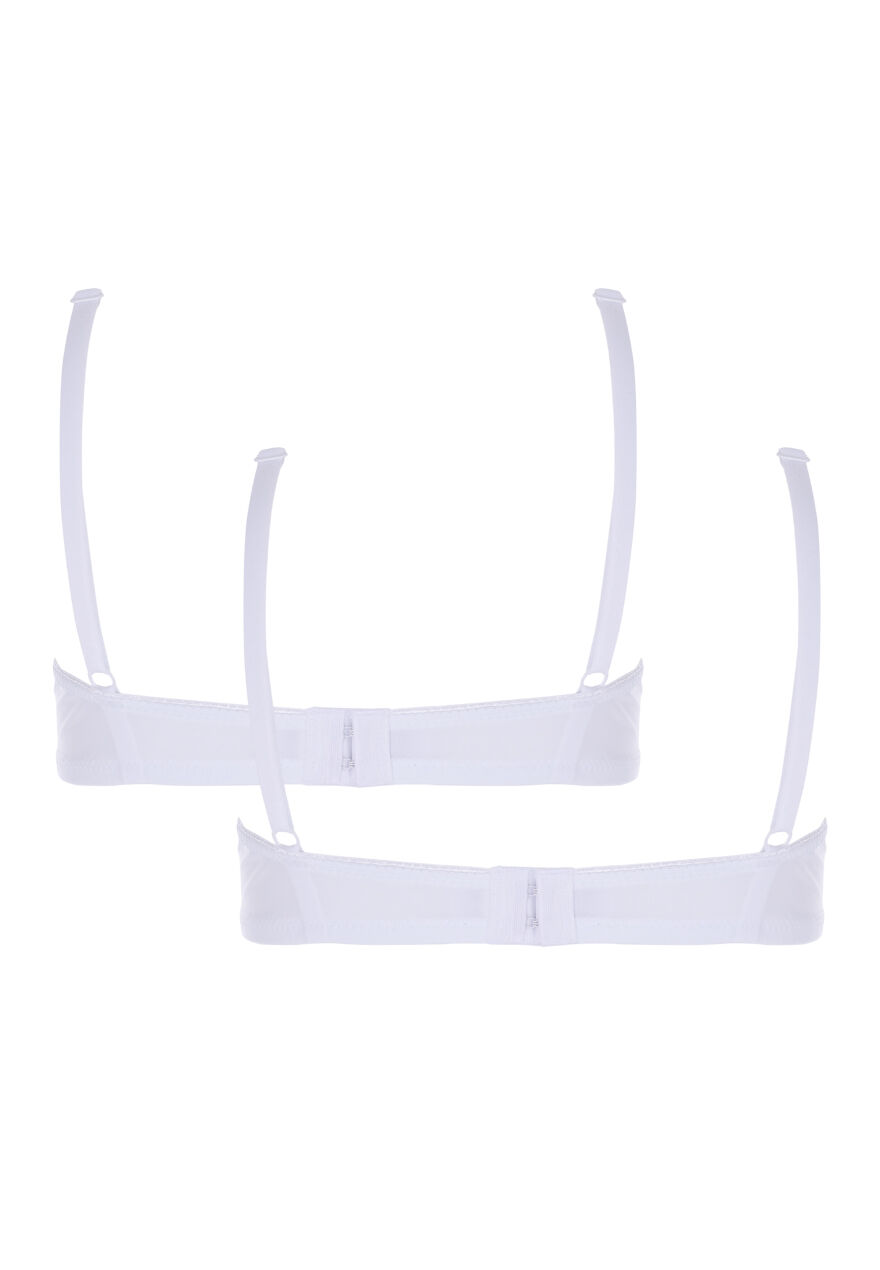 Older Girls 2pk White Comfort Bras