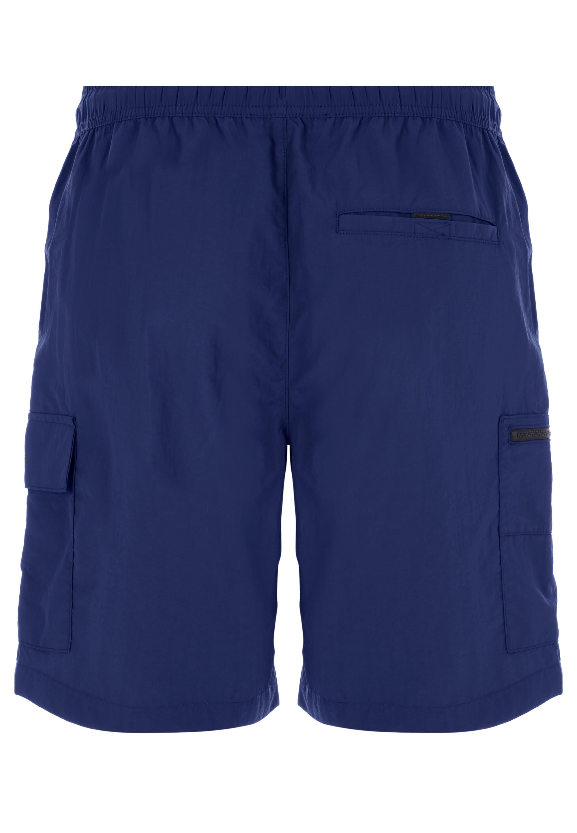 Mens Navy Longer Length Cargo Swim Shorts