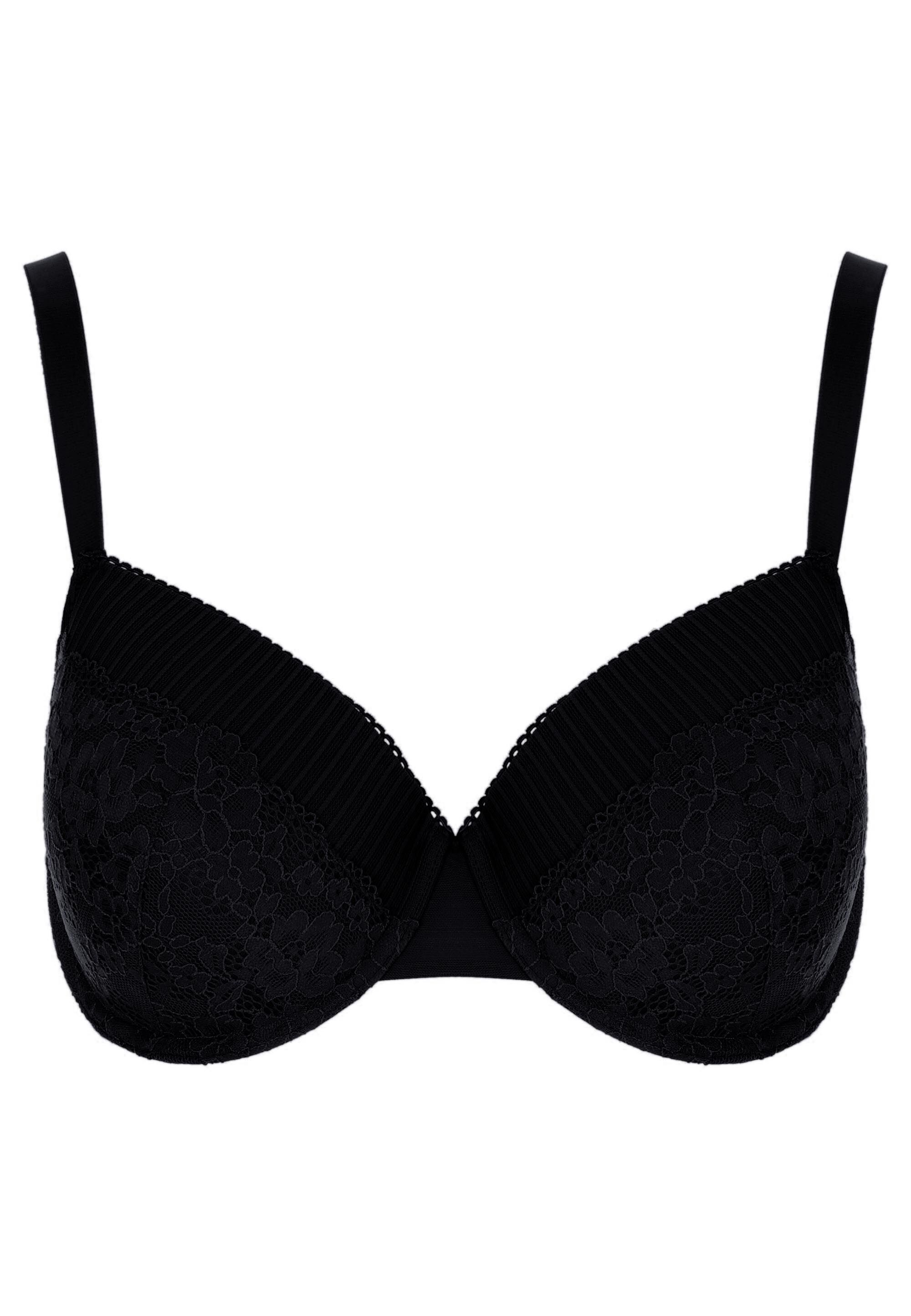 Dorina Womens DD+ Black Lightly Padded Demi Muriel Bra