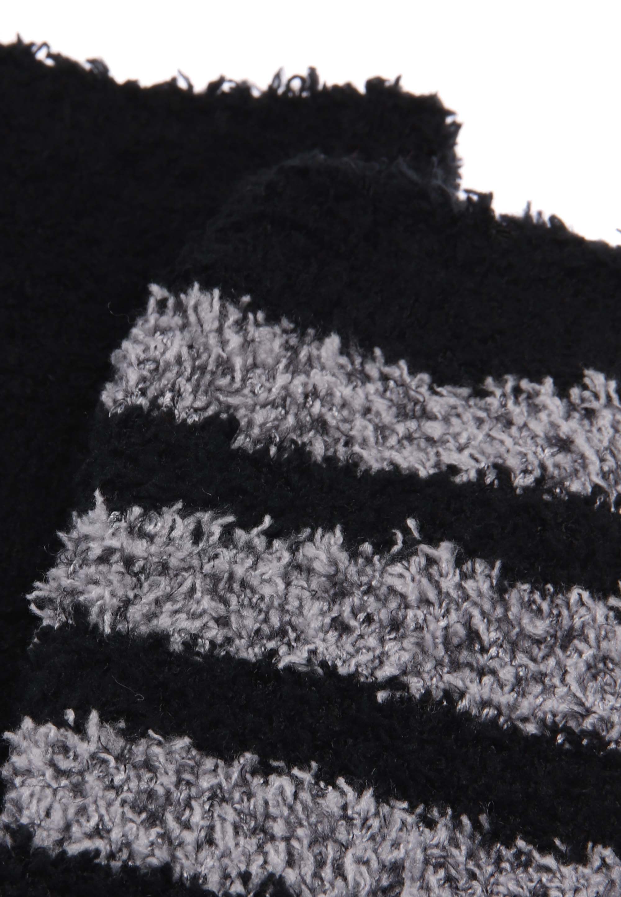 Mens 2pk Black Stripe Marshmallow Socks