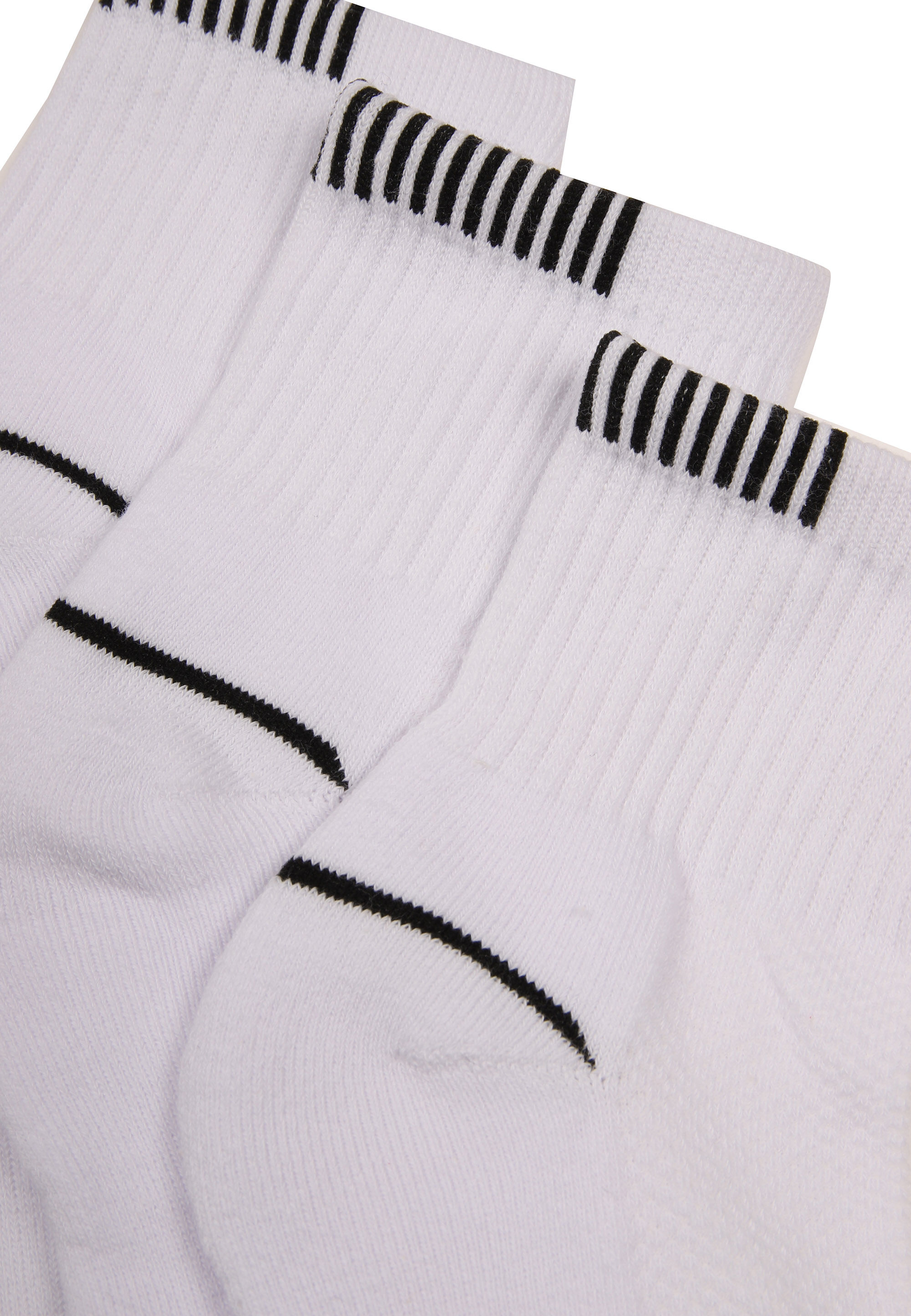 Mens 3pk White Arch Support Quarter Socks