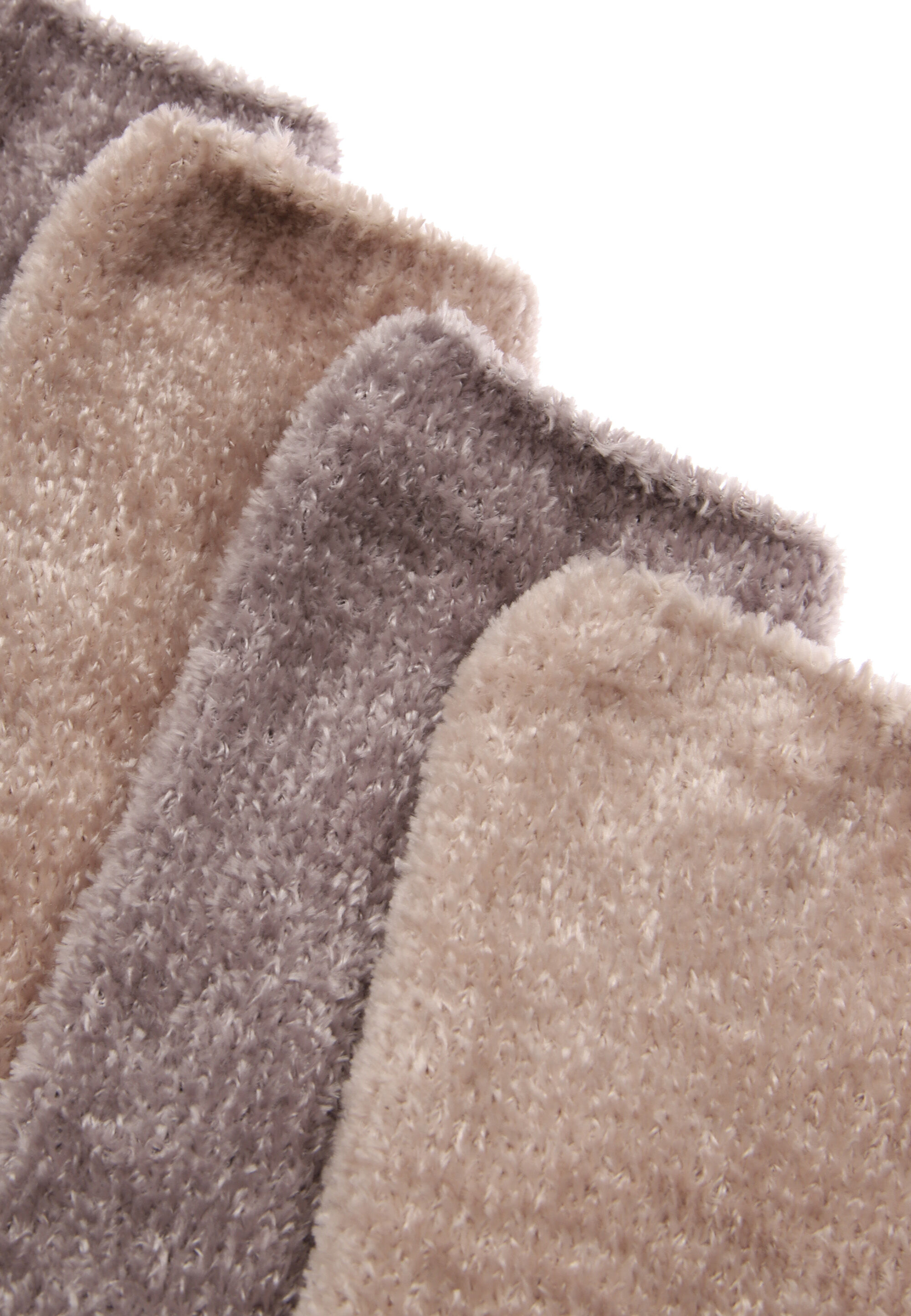 Womens 2pk Beige & Grey Velvet Socks