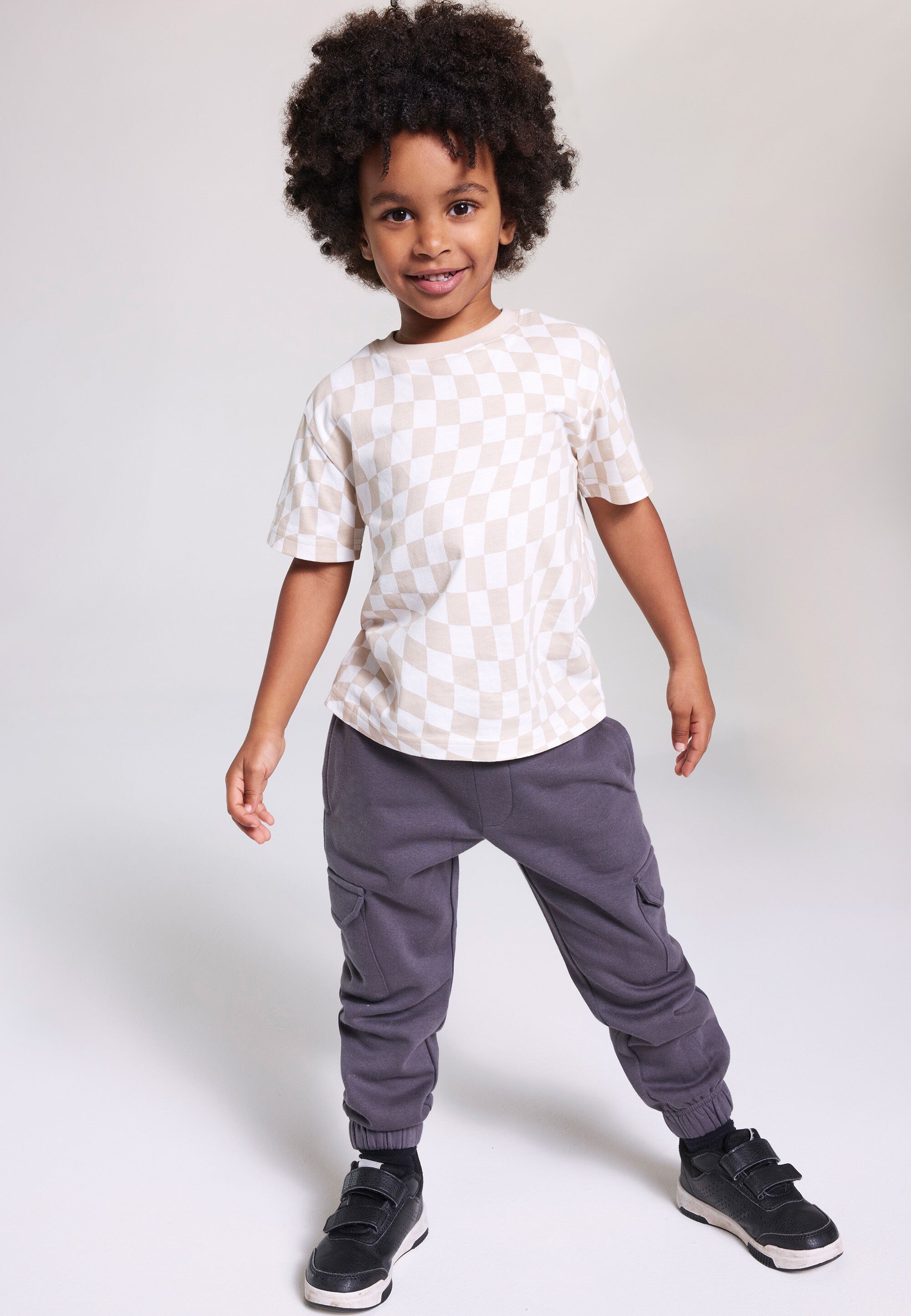 Younger Boys Stone Checkerboard T-shirt