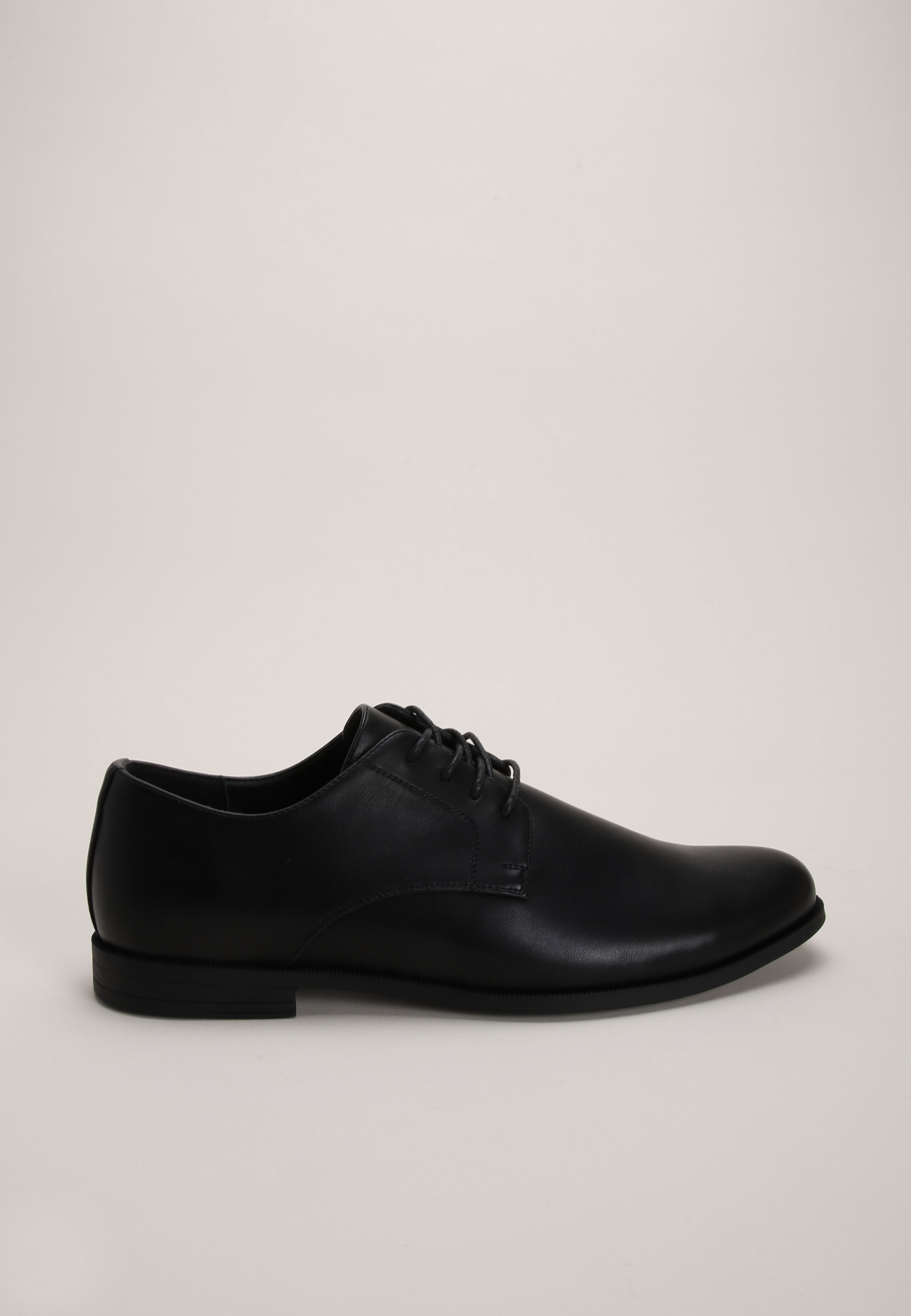 Mens Black Lace Up Derby Shoes