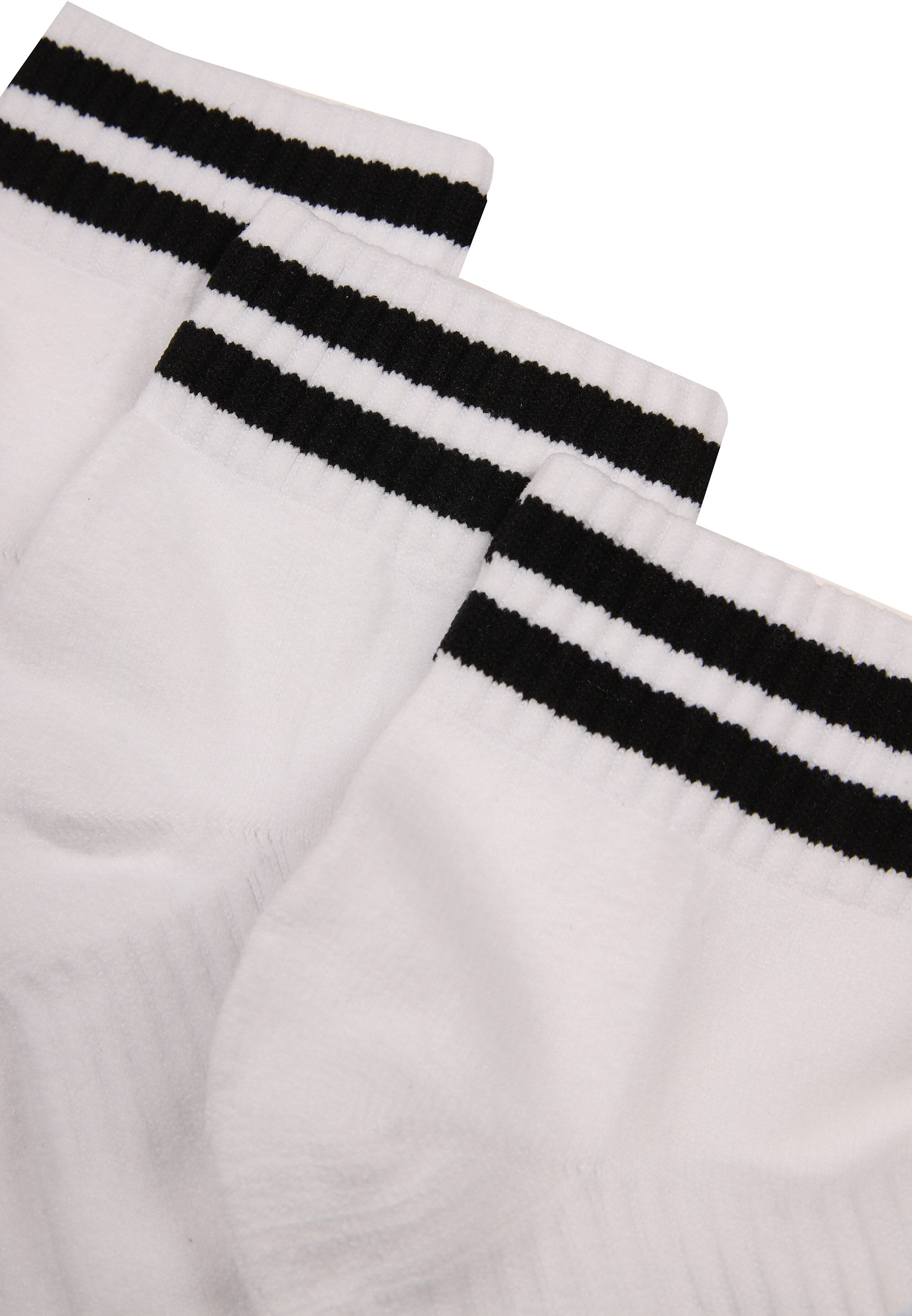 Womens 3pk White Stripe Microfibre Quarter Socks
