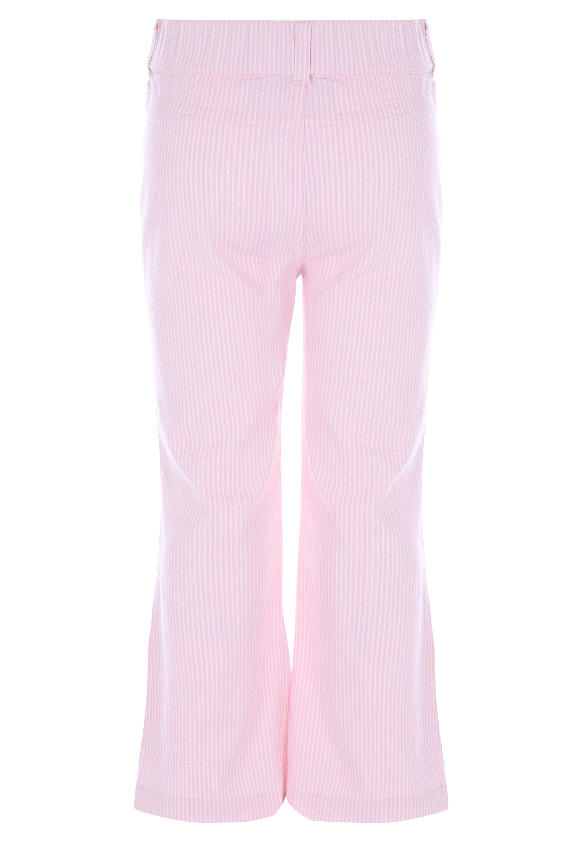 Younger Girls Pink Ticking Stripe Bootcut Trousers