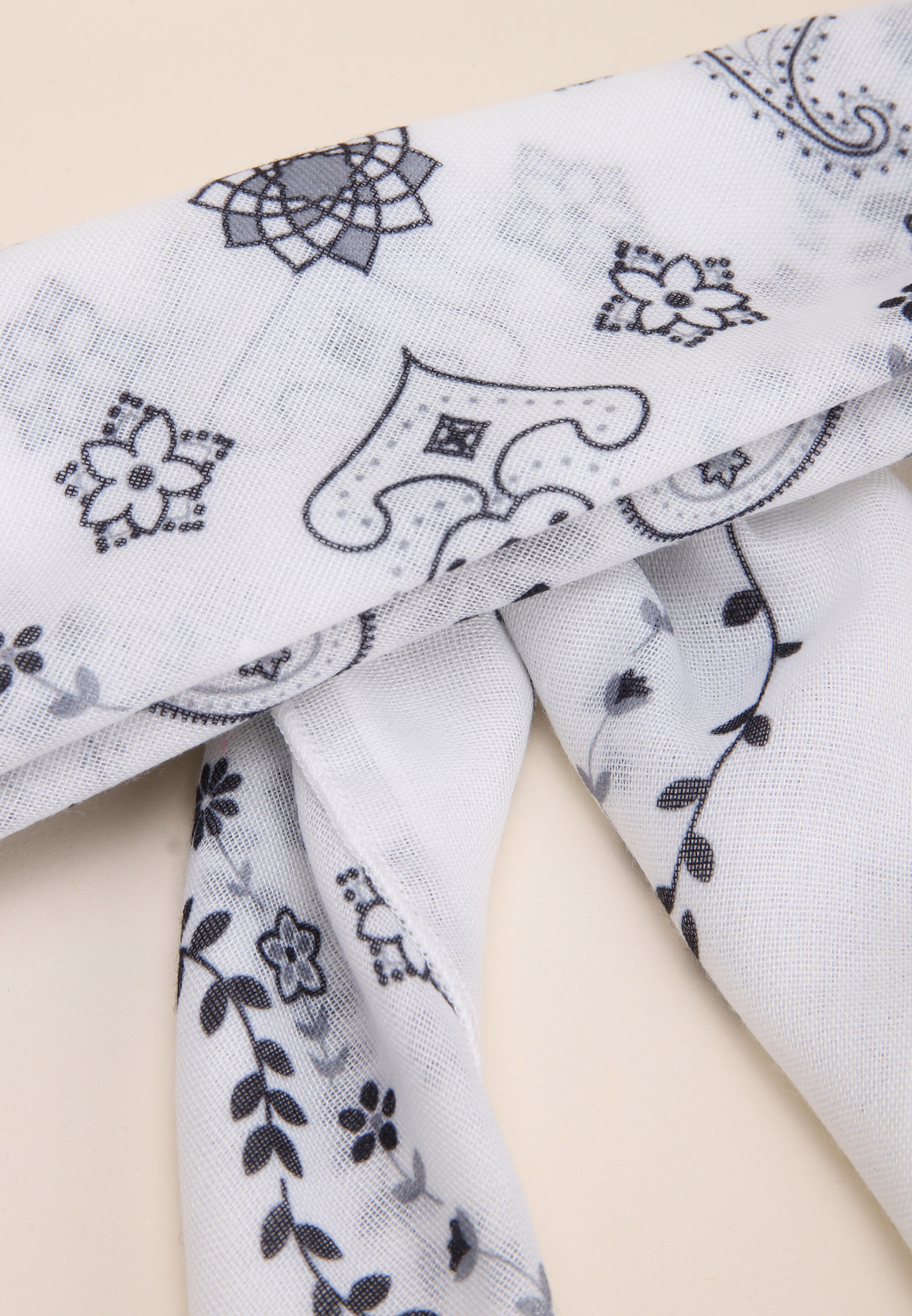 Womens White Floral Print Multiway Scarf