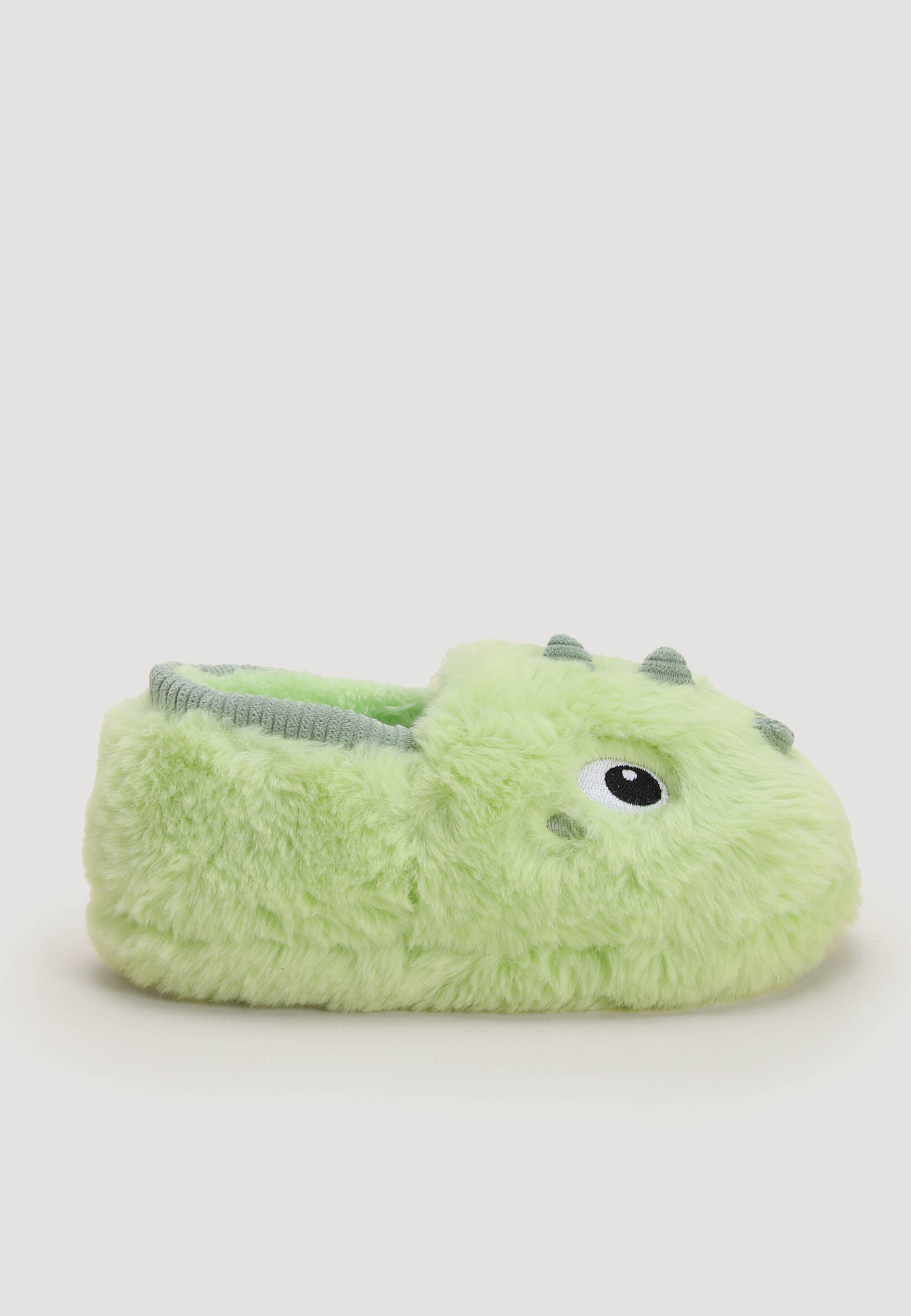 Younger Boys Green Dinosaur Slippers