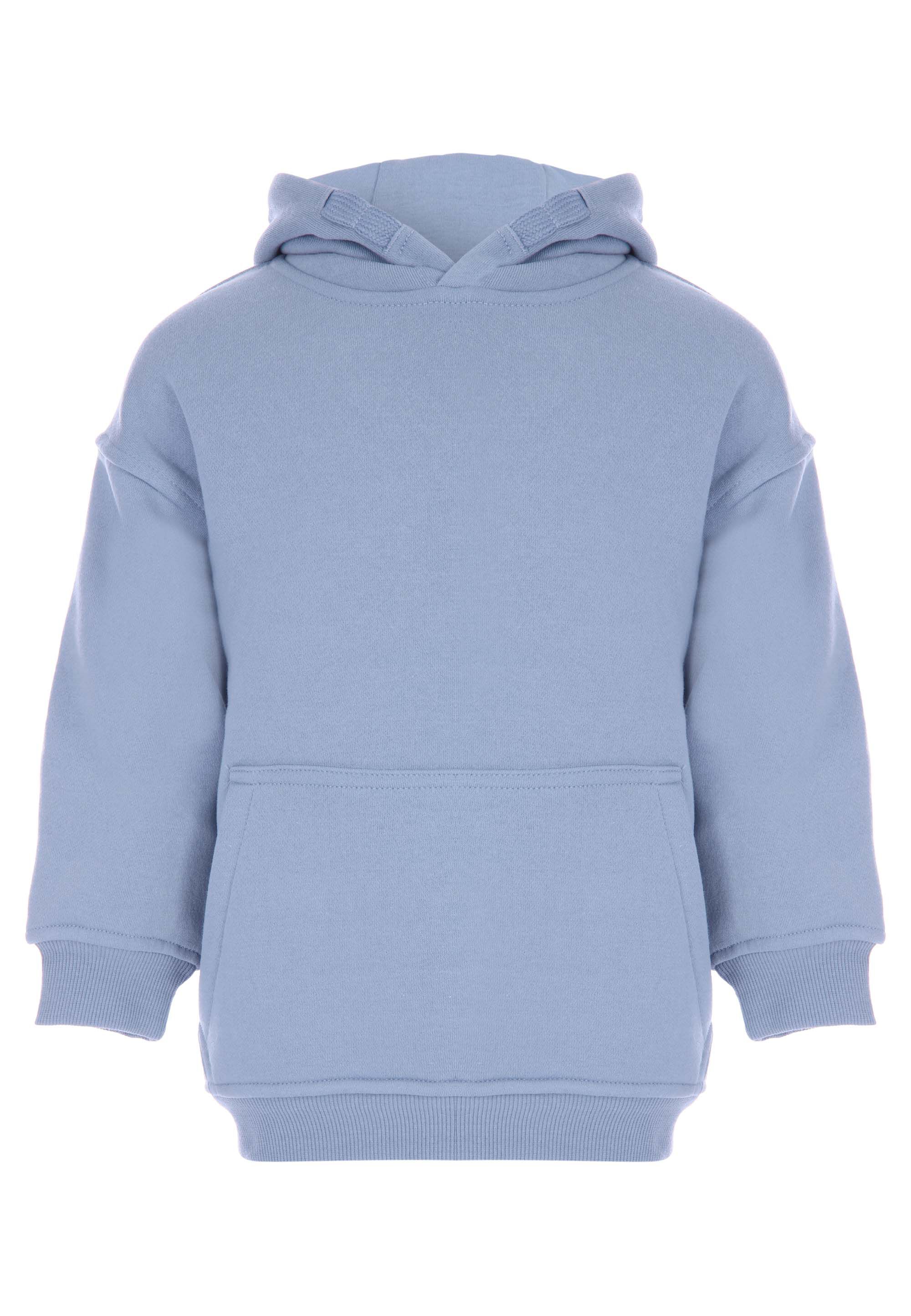 Younger Boys Blue Plain Oversized Sweatshirt Hoodie