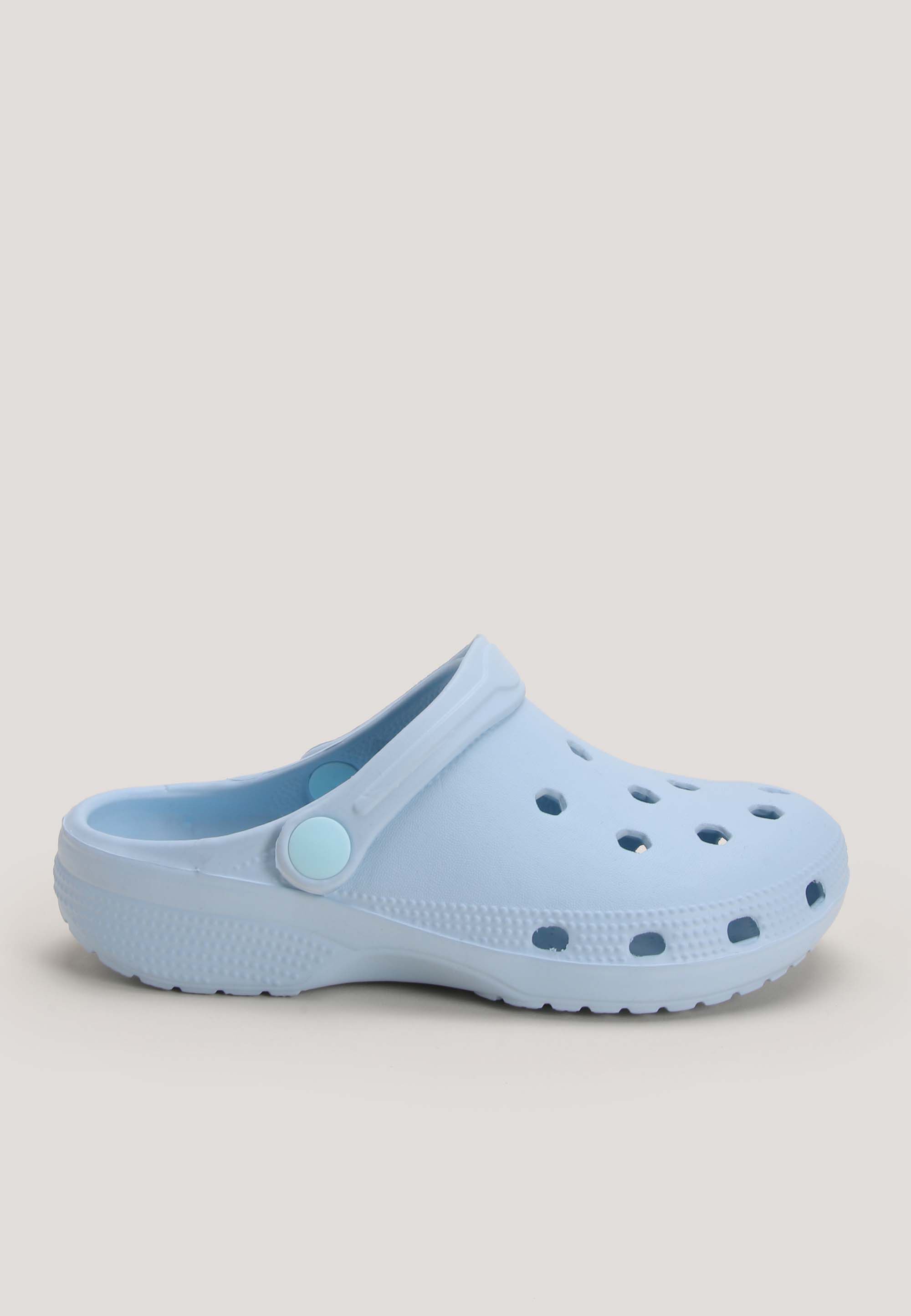 Older Girls Blue Plain Clogs