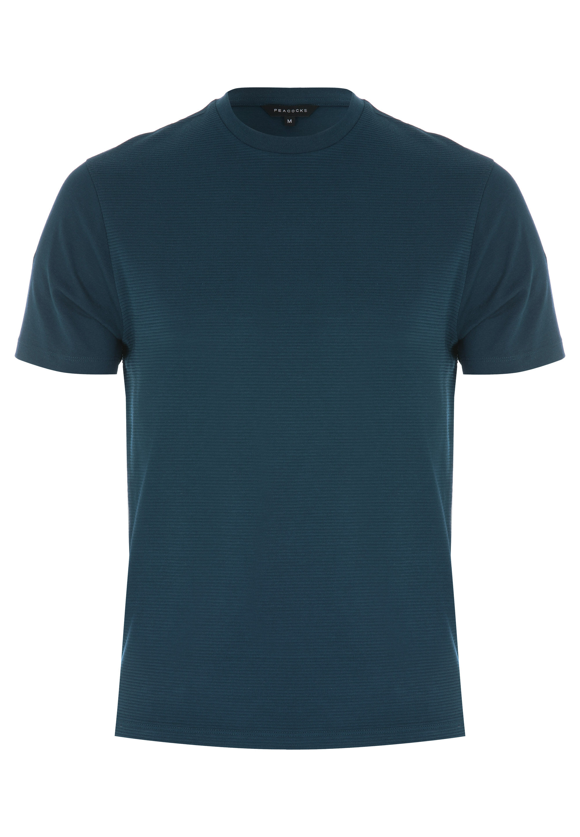 Mens Dark Green Textured Short Sleeve T-Shirt