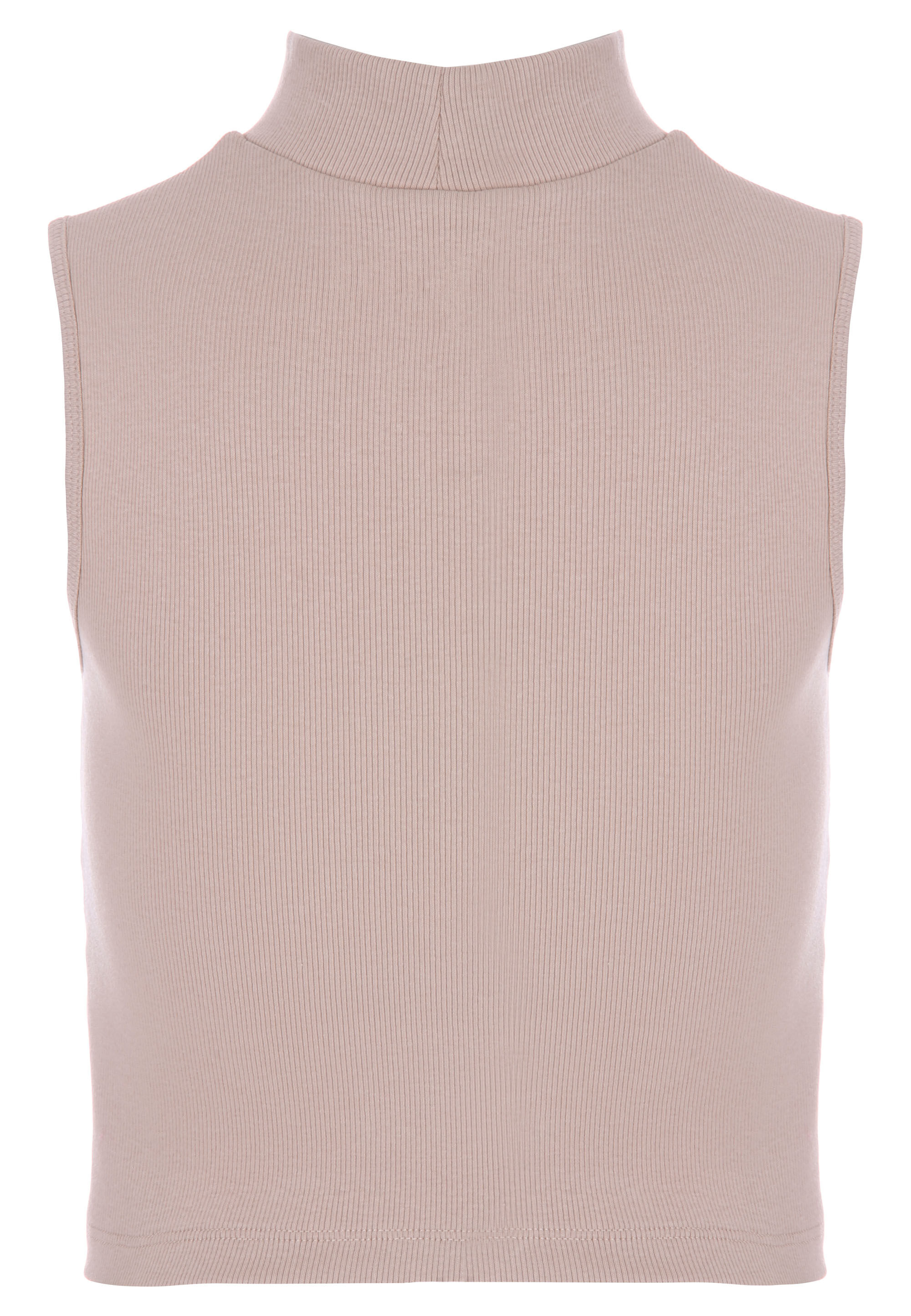 Older Girls Beige Turtle Neck Top