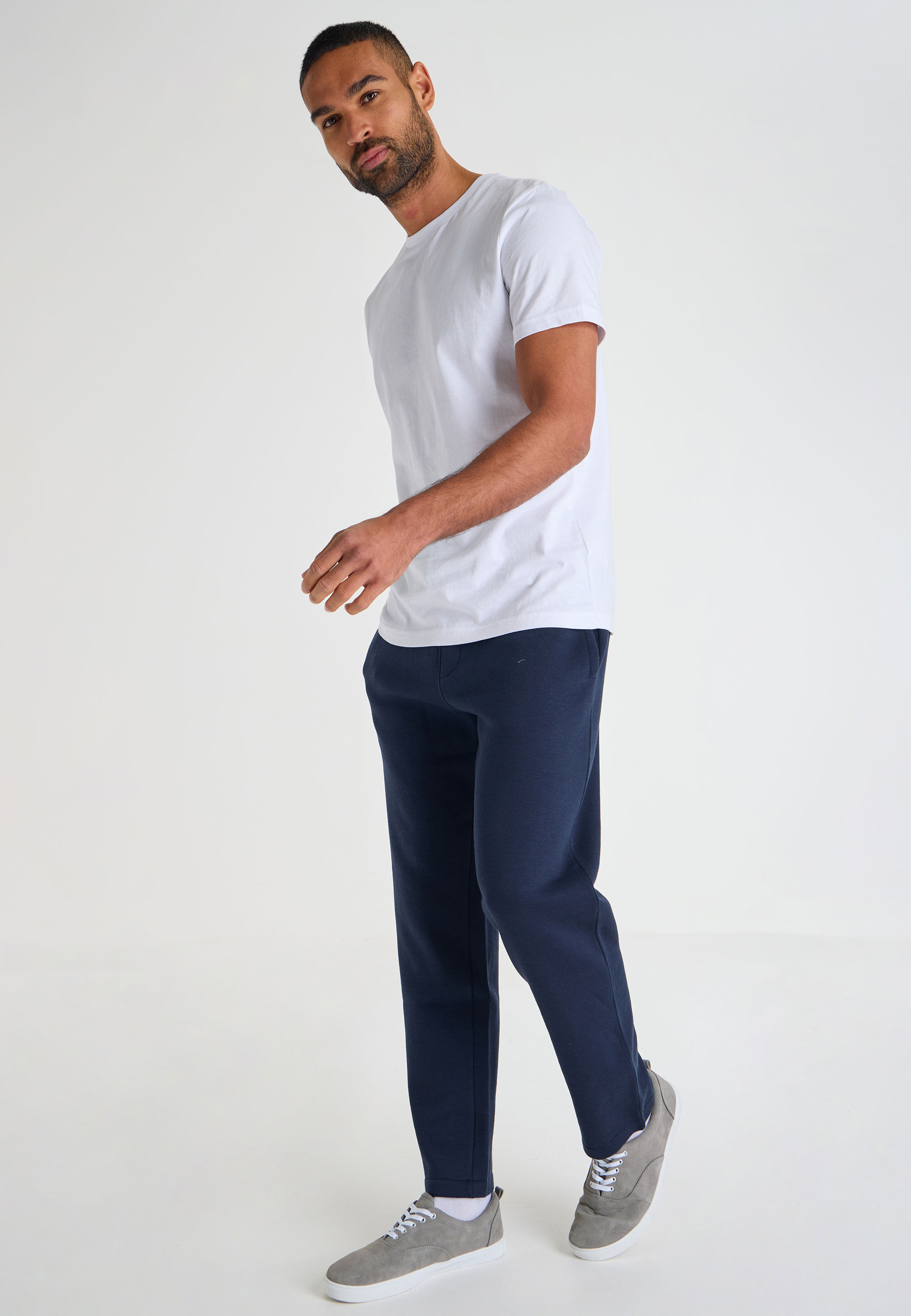 Mens Navy Straight Leg Jogger