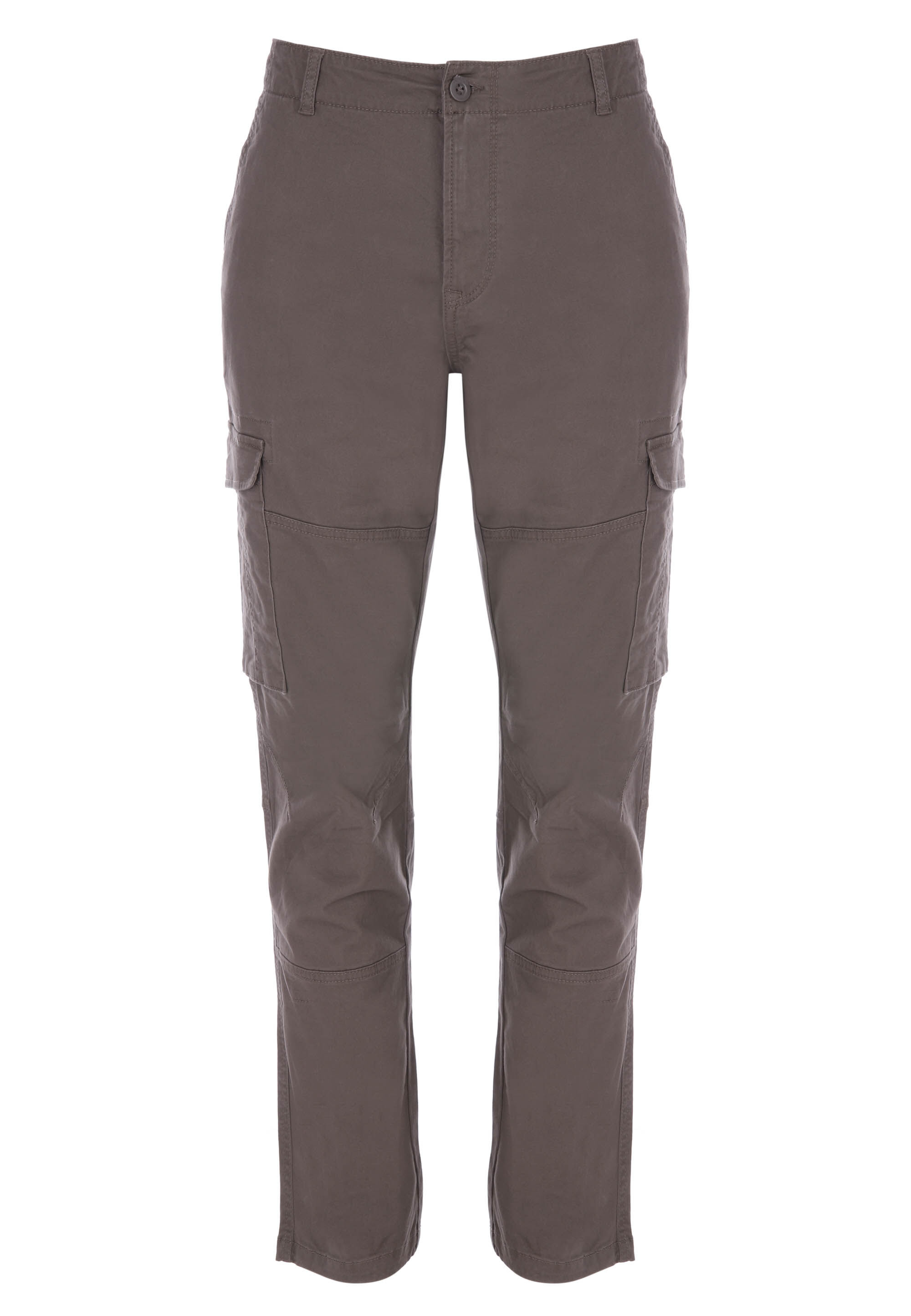 Mens Light Brown Cargo Straight Leg Trousers