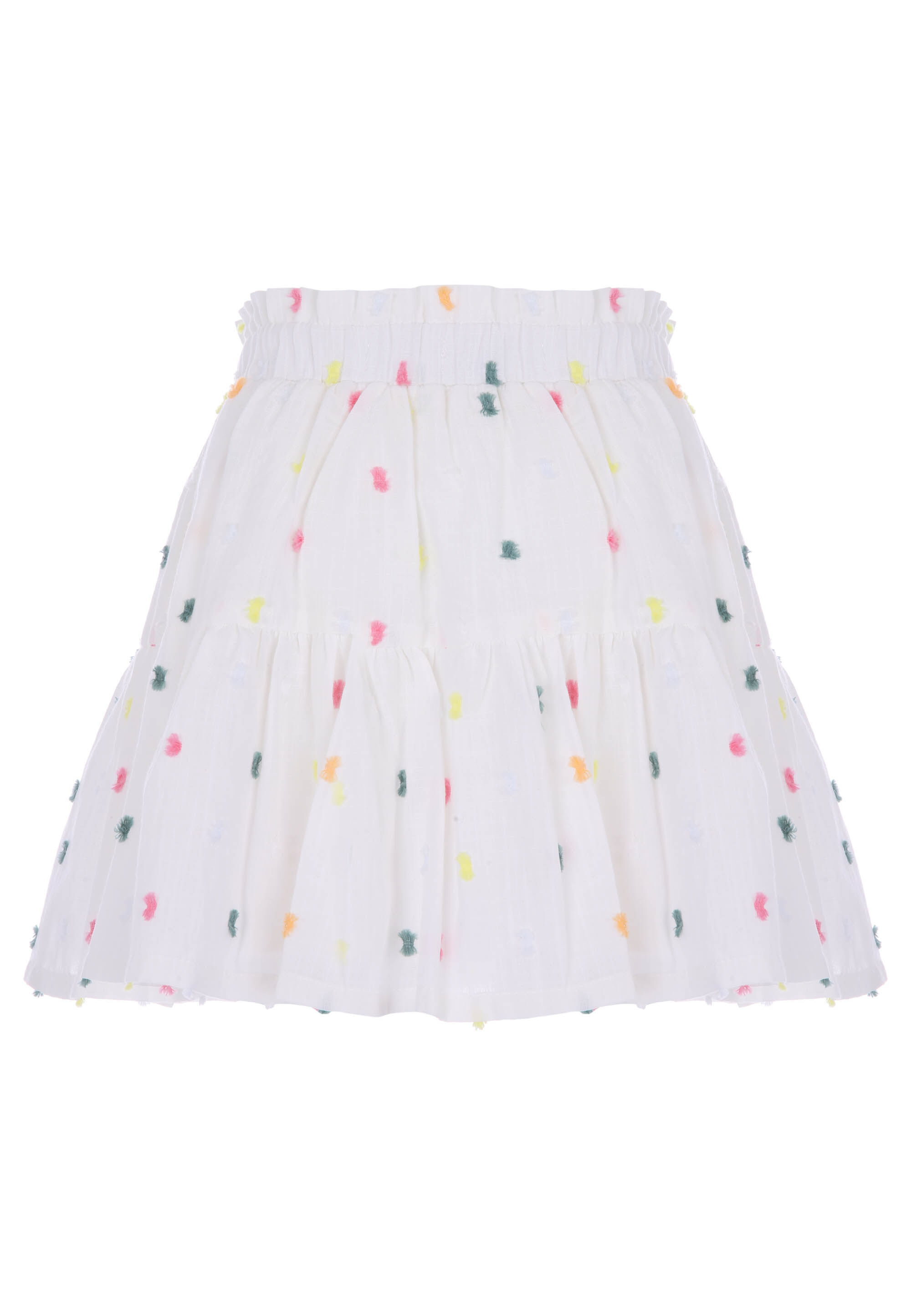 Younger Girls Cream Skirt & T-shirt Set