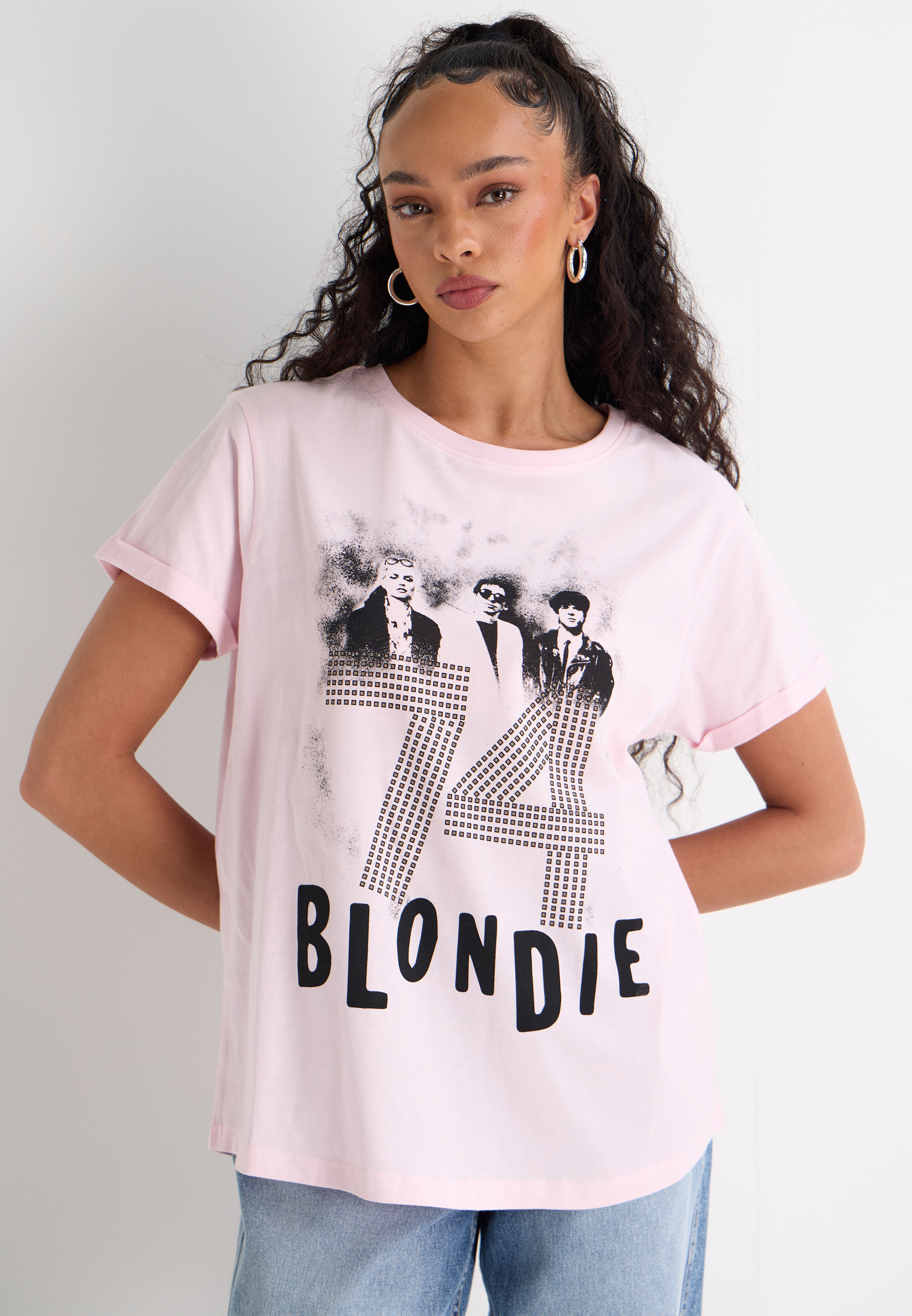 Womens Pink Blondie 74 Short Sleeve Graphic T-Shirt