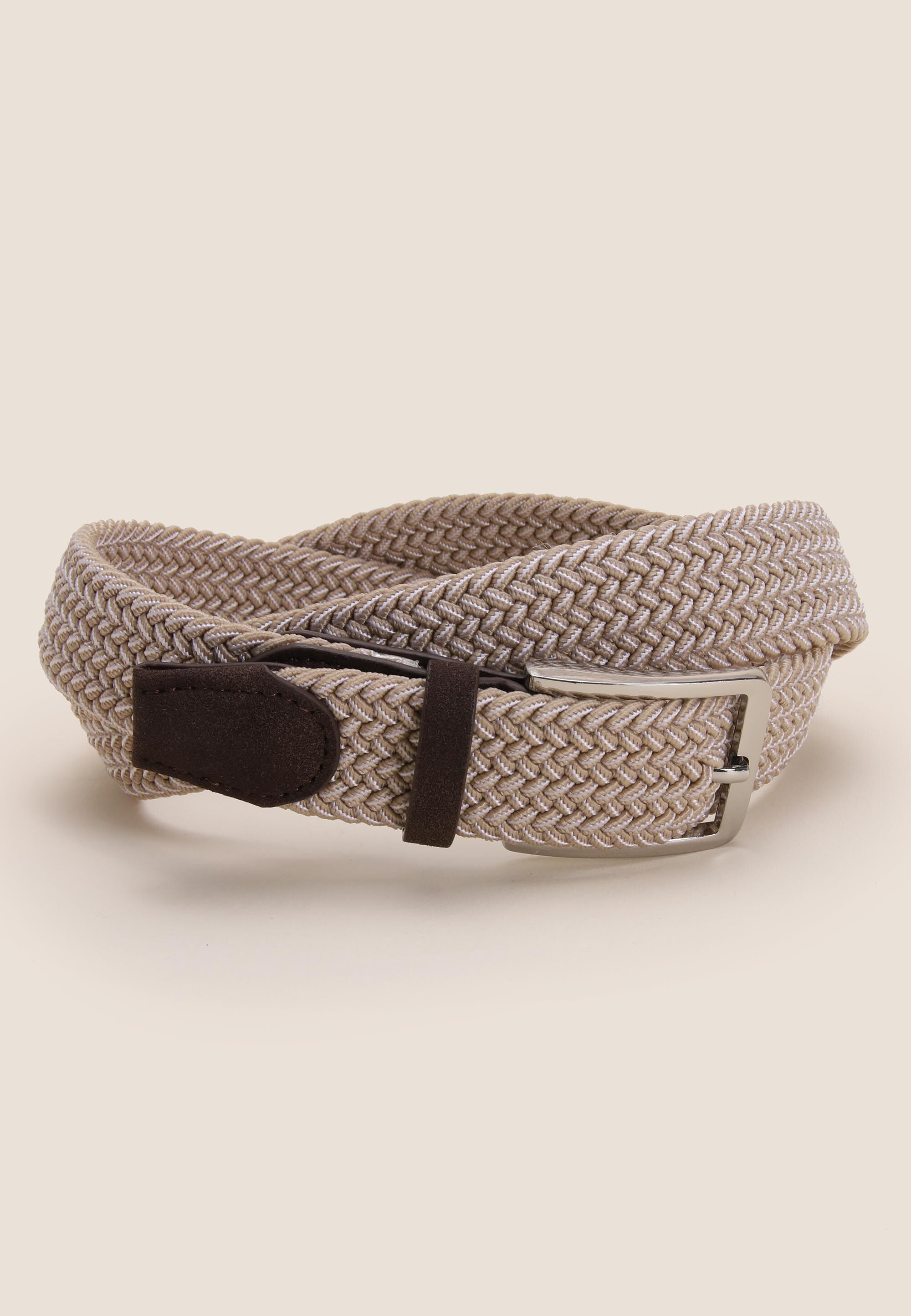 Mens Stone Textured Stretch Chino Belt