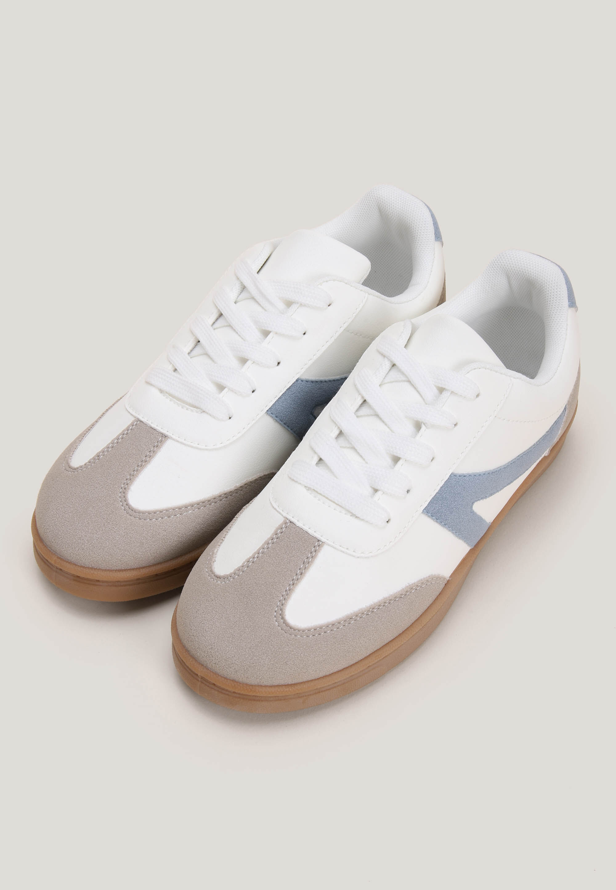 Older Girls White Retro Plimsoll Trainers