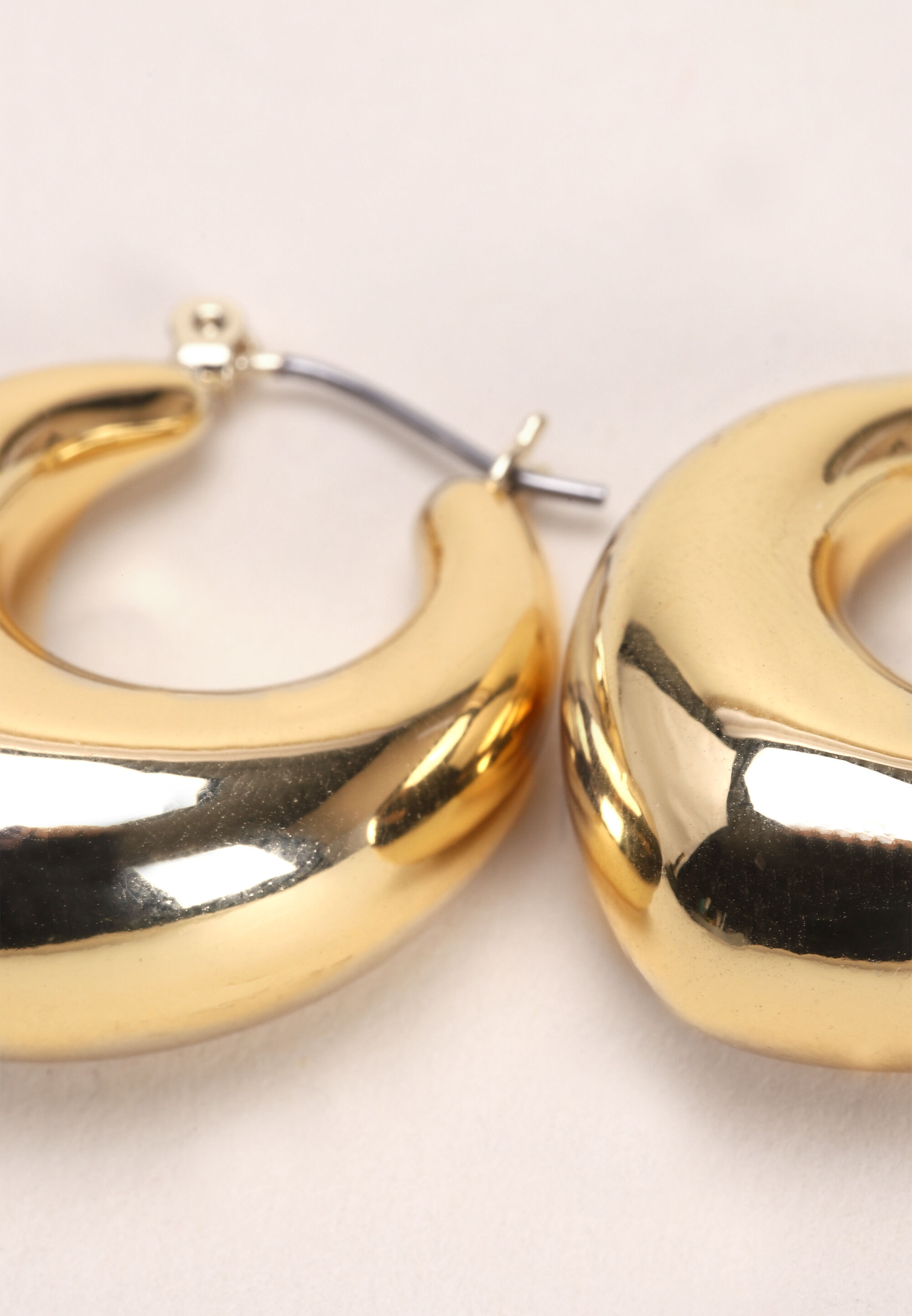 Womens Gold Huggy Hoop Earrings