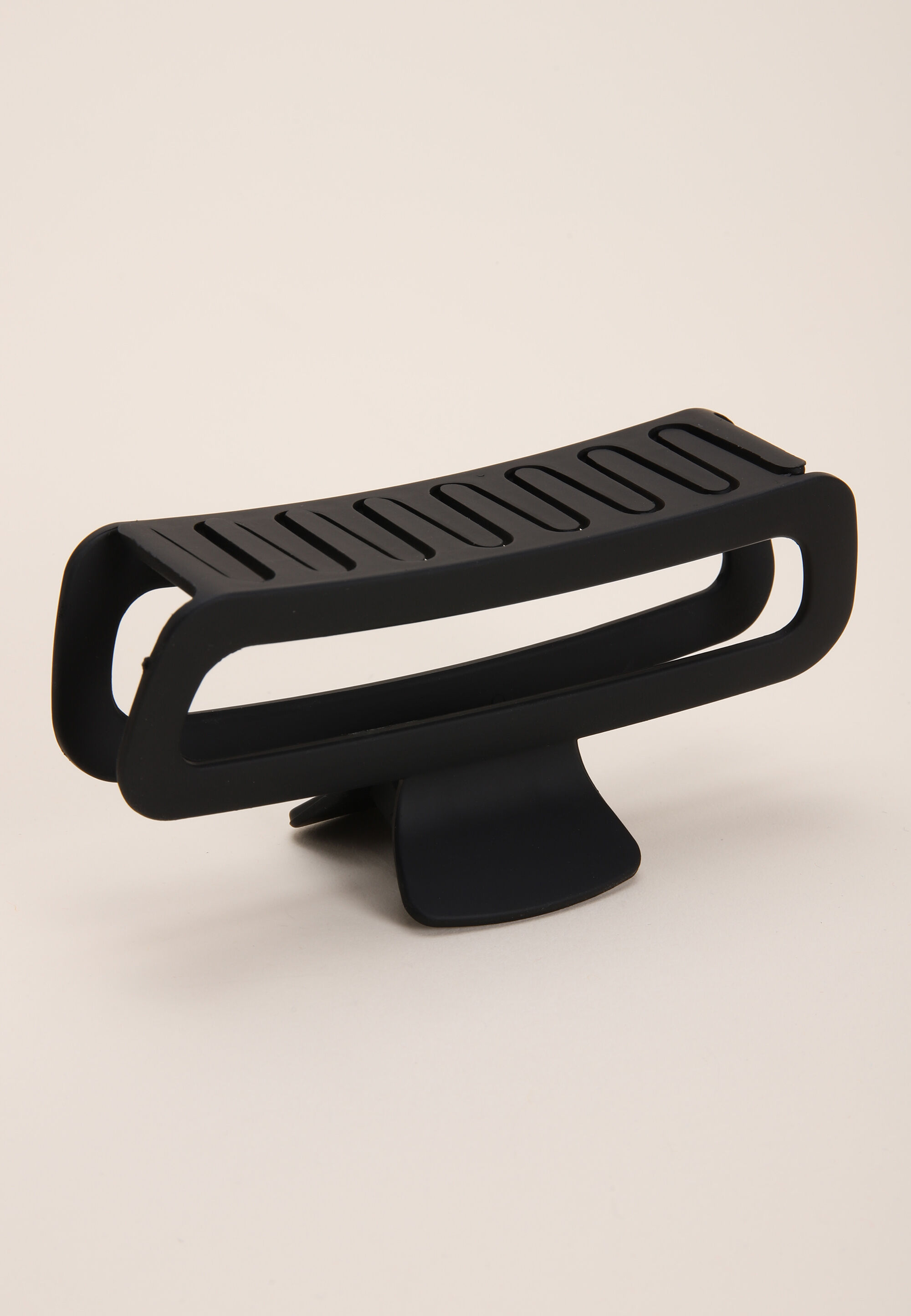 Womens Black Matte Rectangle Claw Hair Clip