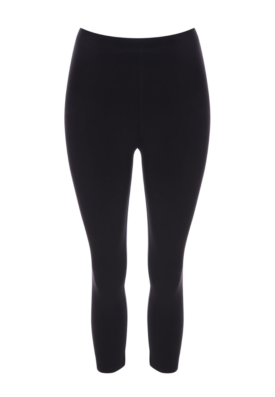 Womens Black Cropped Leggings
