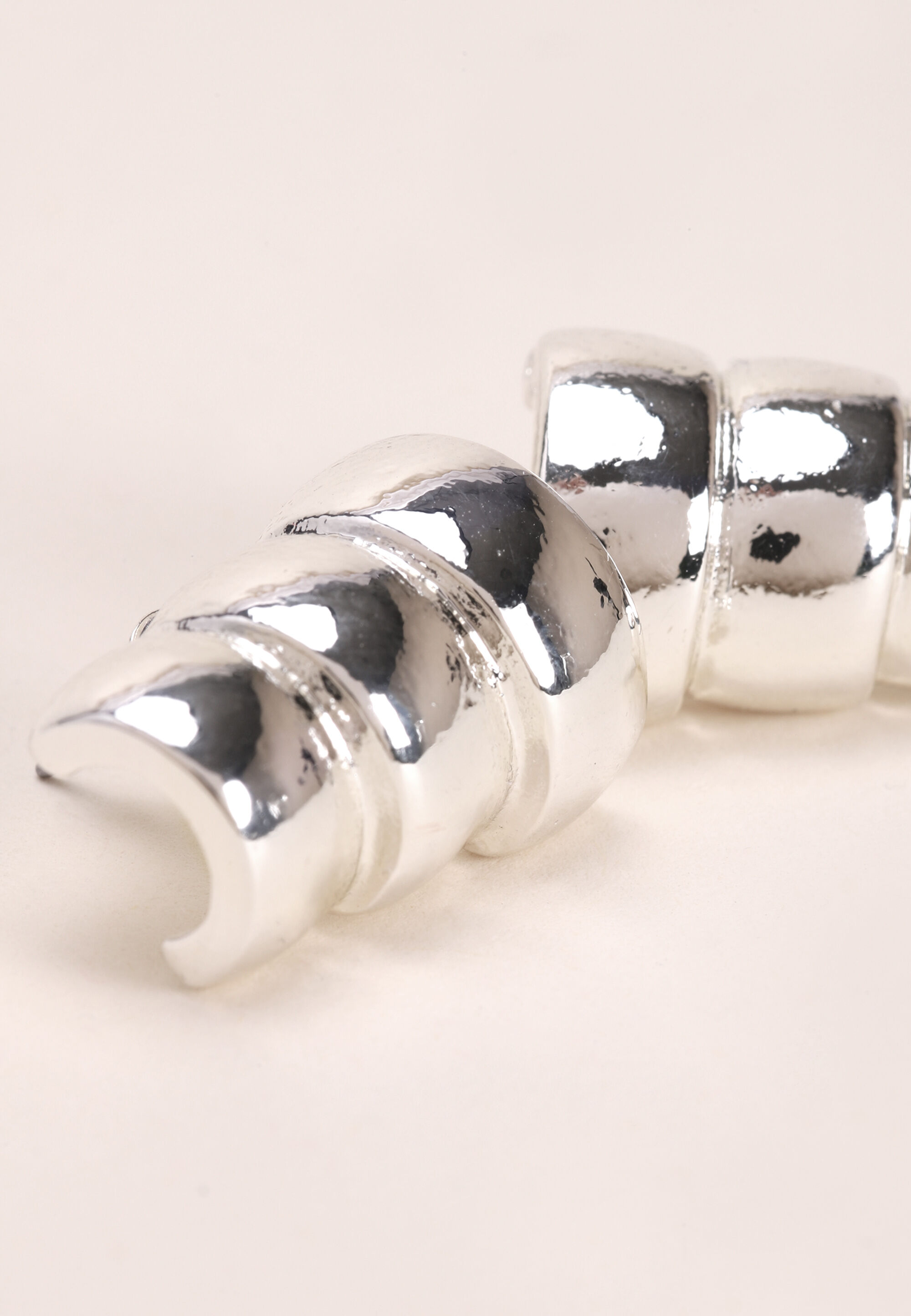 Womens Silver Small Triple Hoop Earrings