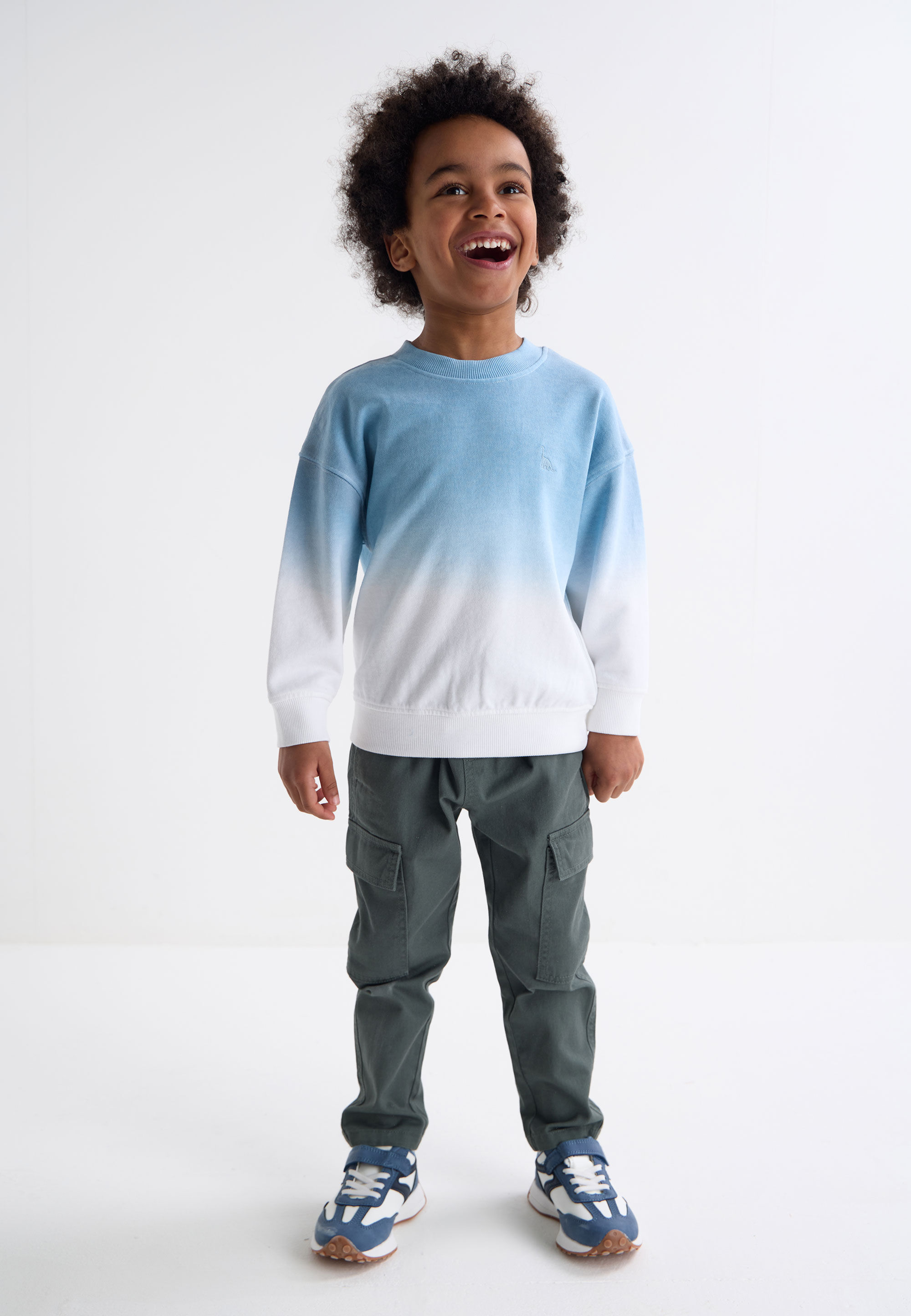 Younger Boys Blue Ombre Sweatshirt