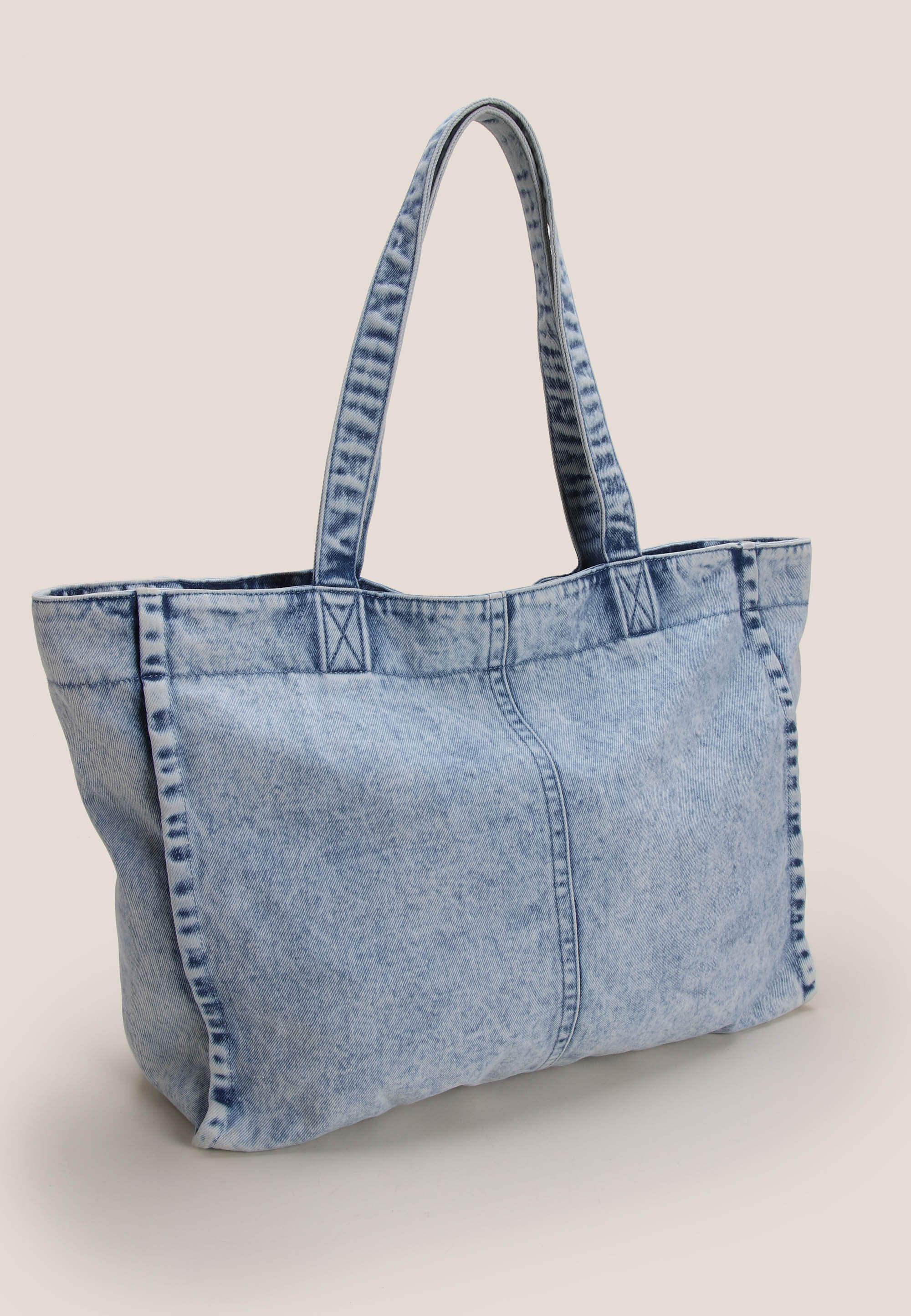 Womens Blue Denim Wash Tote Bag