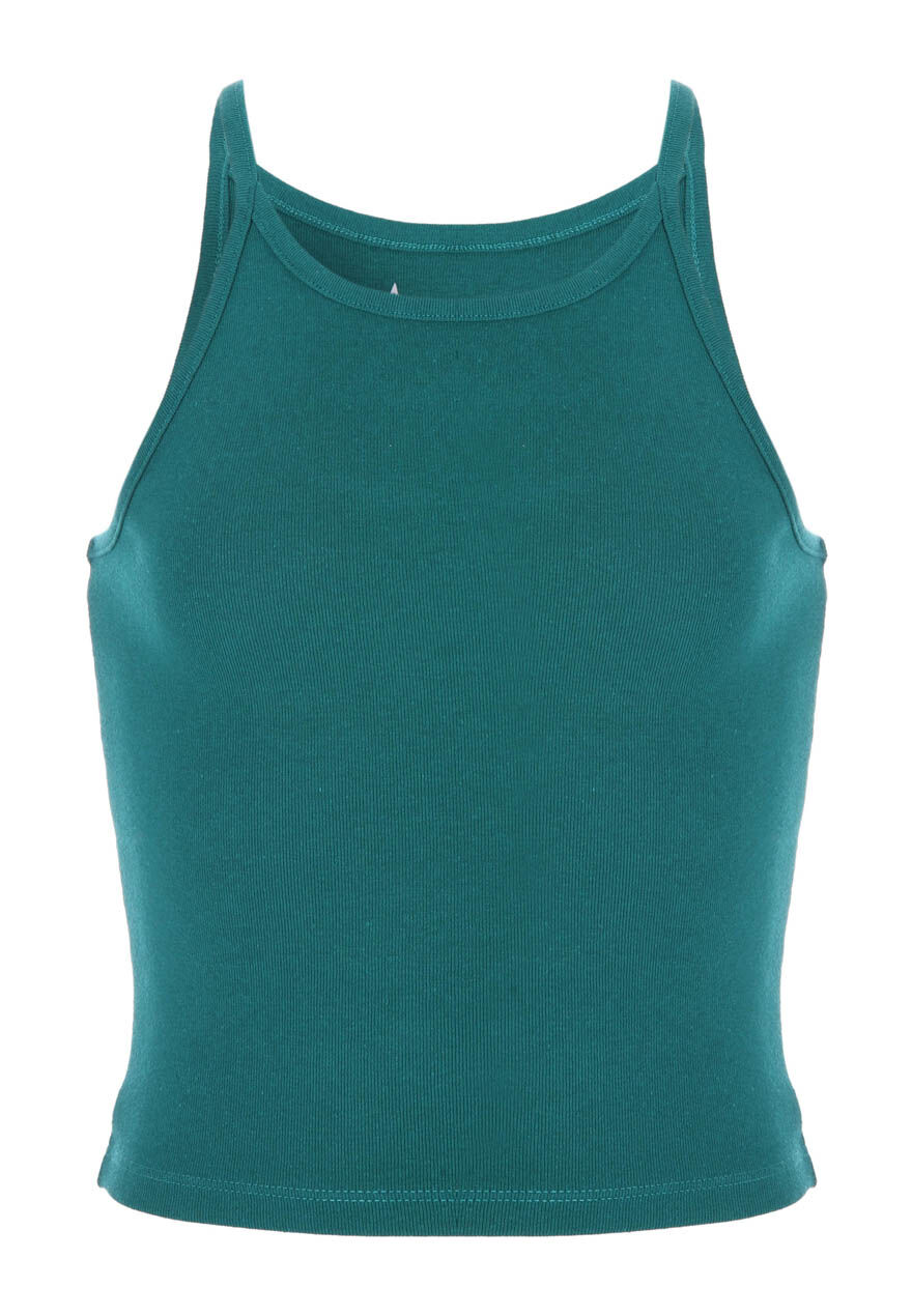 Older Girls Green High Neck Top