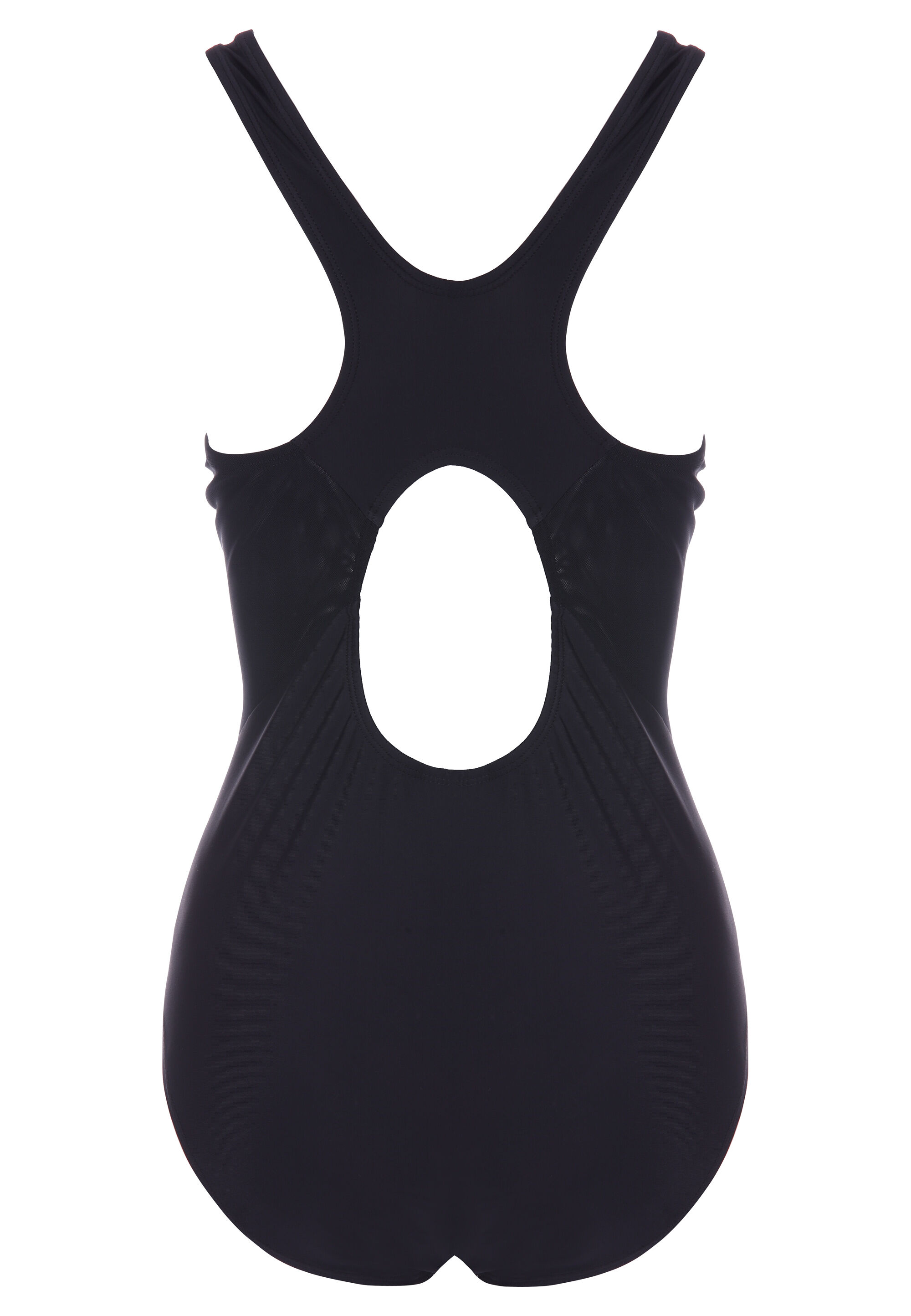 Womens Black Sport Mesh Swimsuit