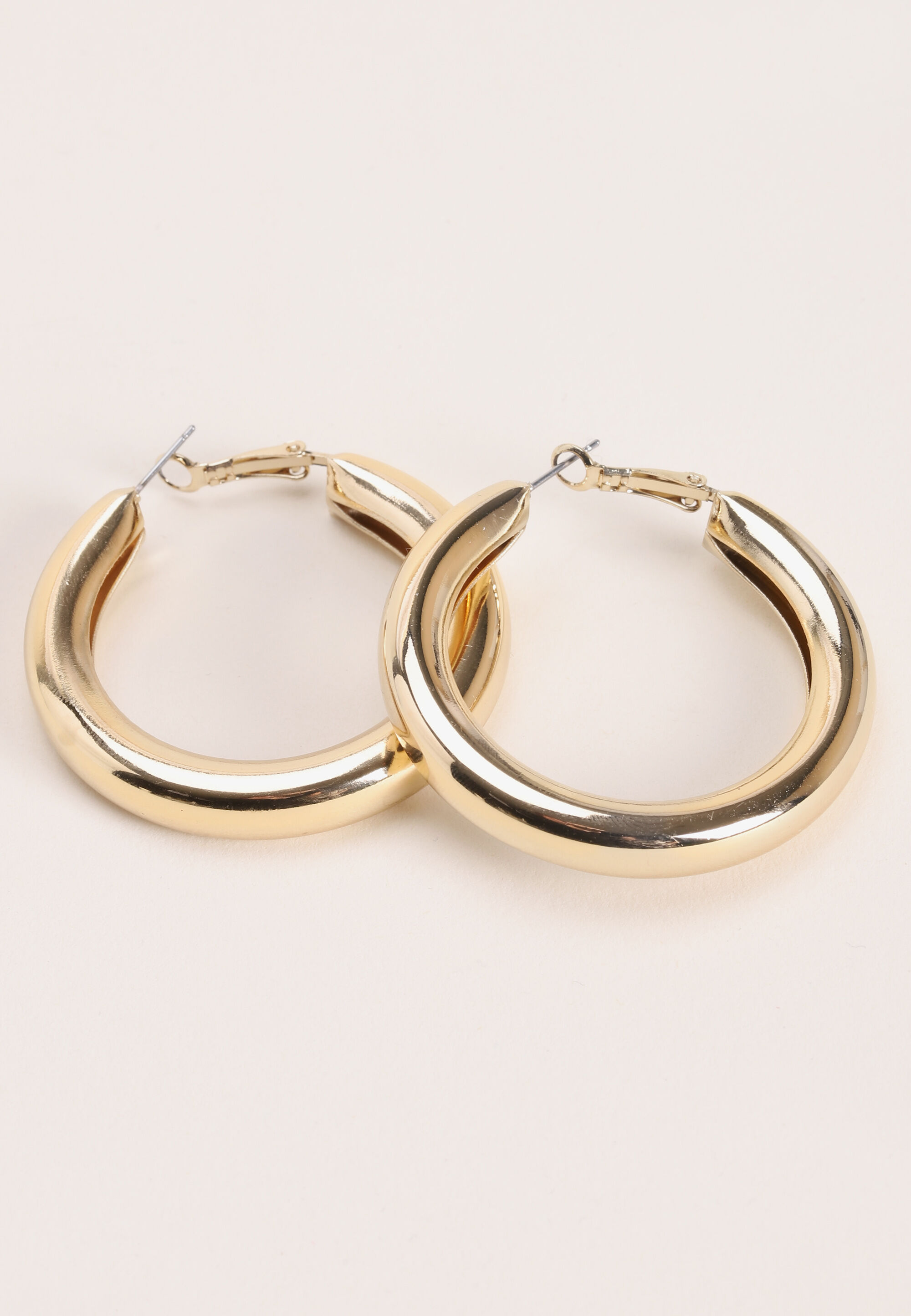 Womens Gold Large Chunky Hoop Earrings