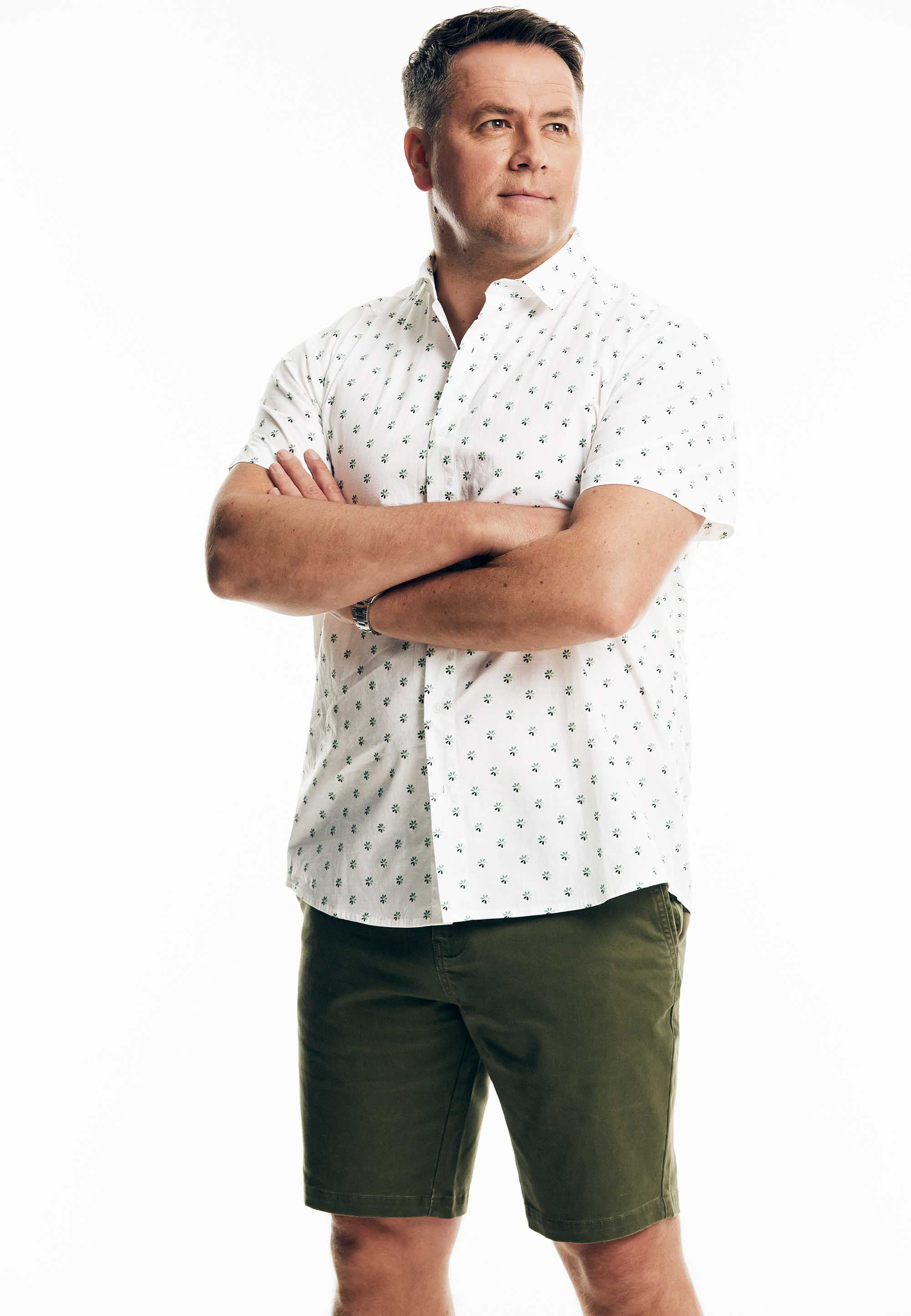 Mens Khaki Peached Chino Shorts