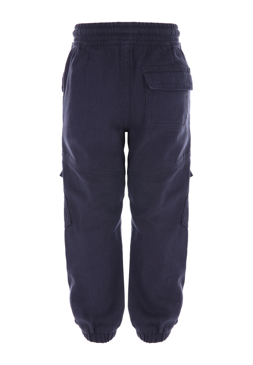Younger Boy Navy Woven Cargo Trousers
