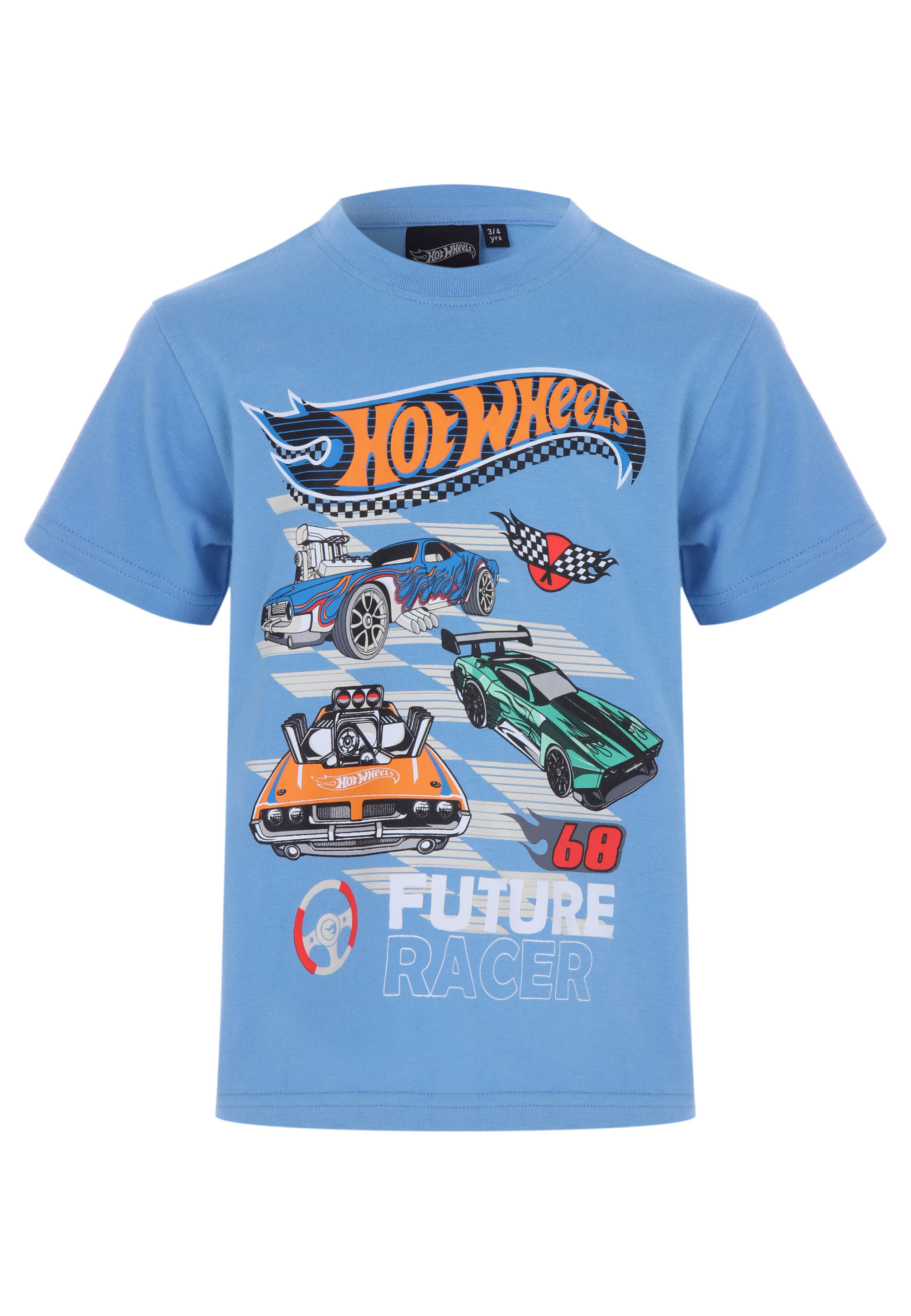 Younger Boys Blue Hot Wheels T-Shirt