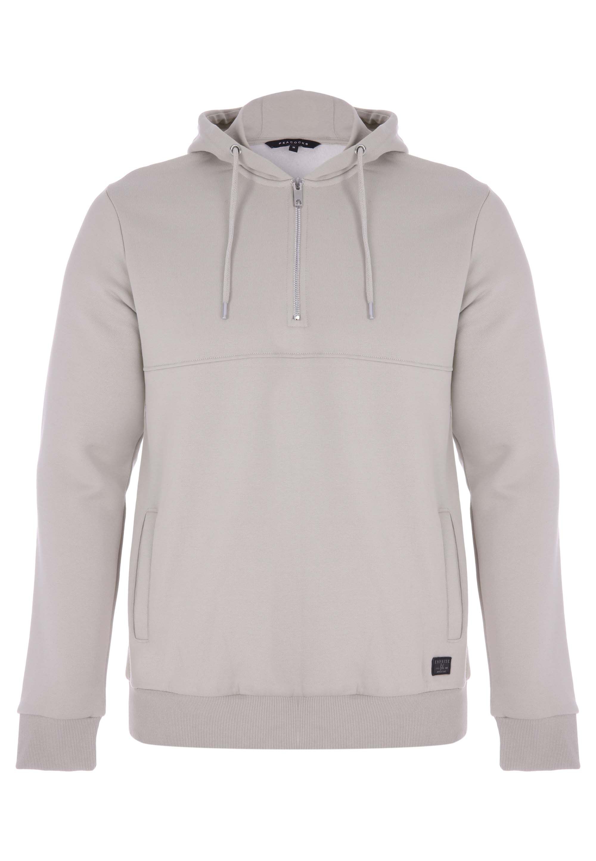 Mens Stone Zip Front Hoodie Sweatshirt