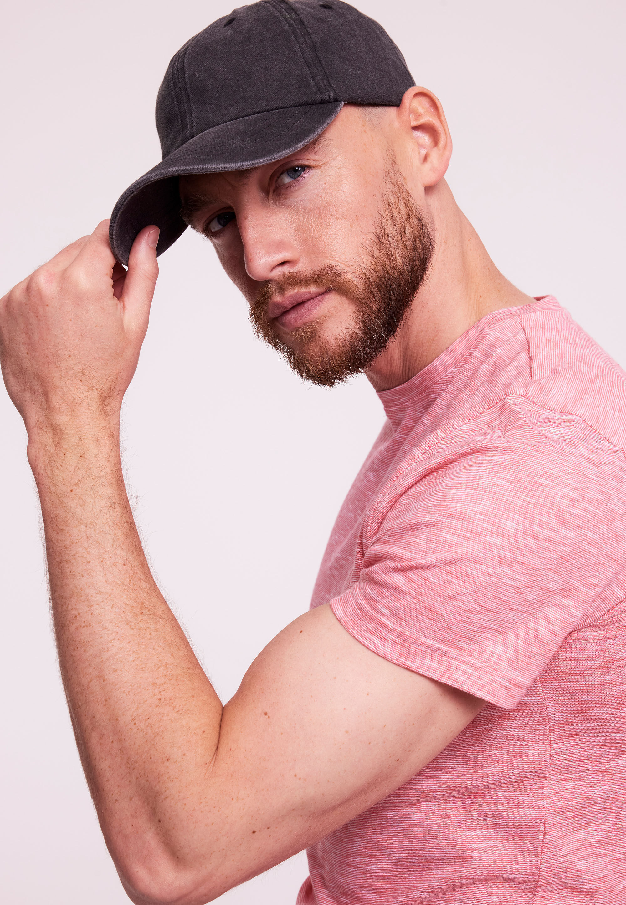 Mens Black Denim Baseball Cap