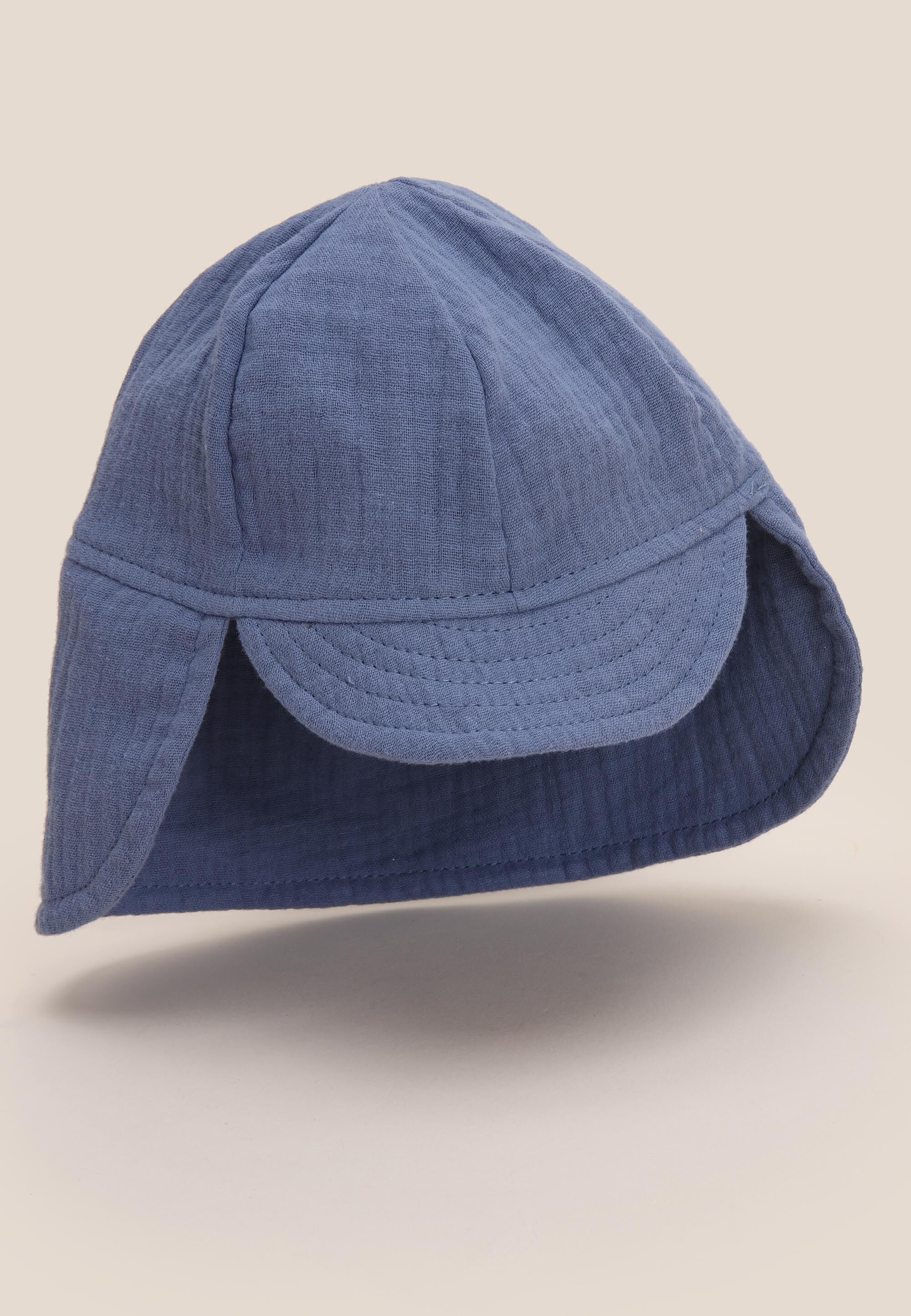 Baby Boys Blue Cheesecloth Legionnaire Hat